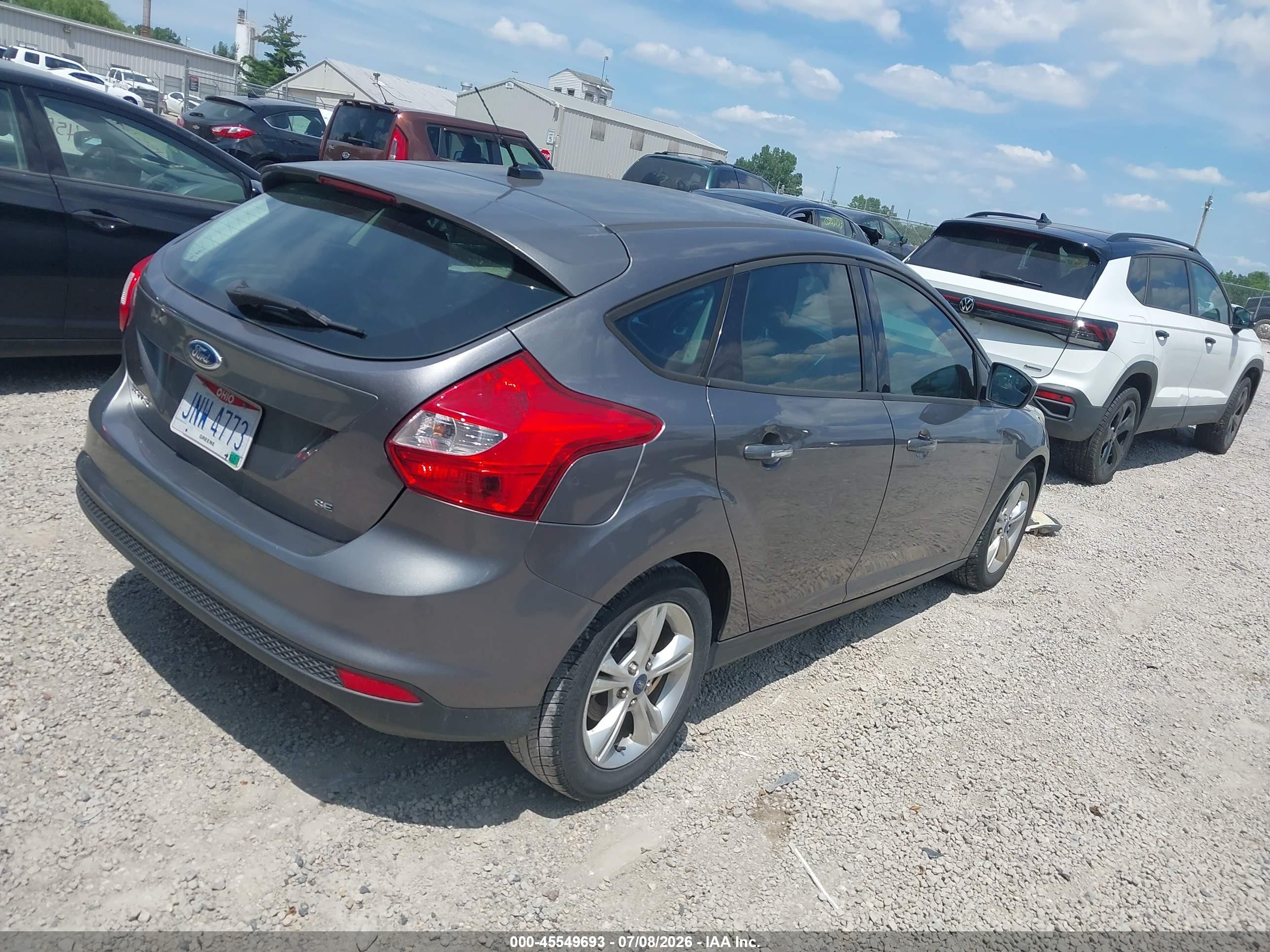 2012 Ford Focus Se Gray vin: 1FAHP3K23CL377719