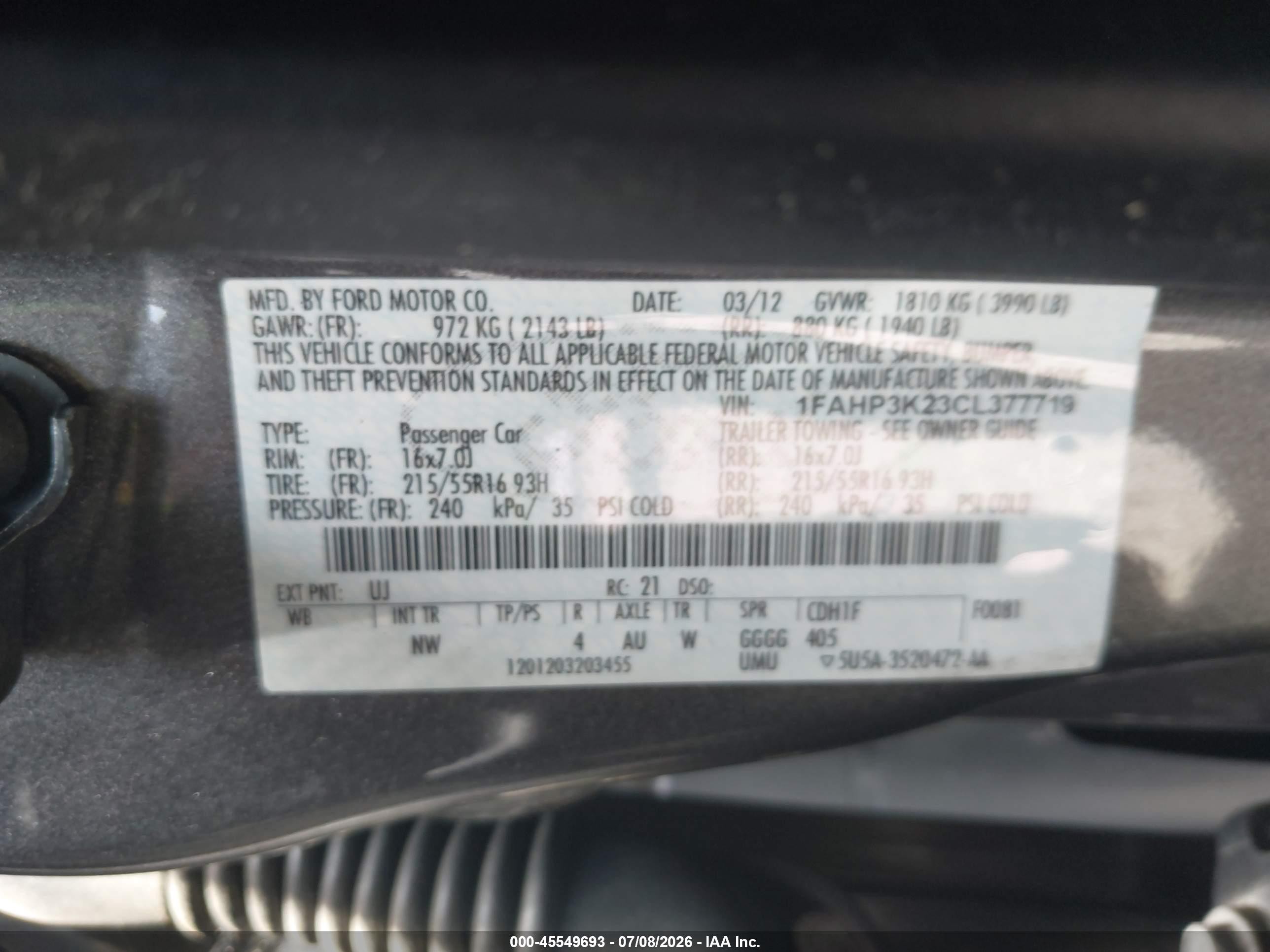 2012 Ford Focus Se Gray vin: 1FAHP3K23CL377719