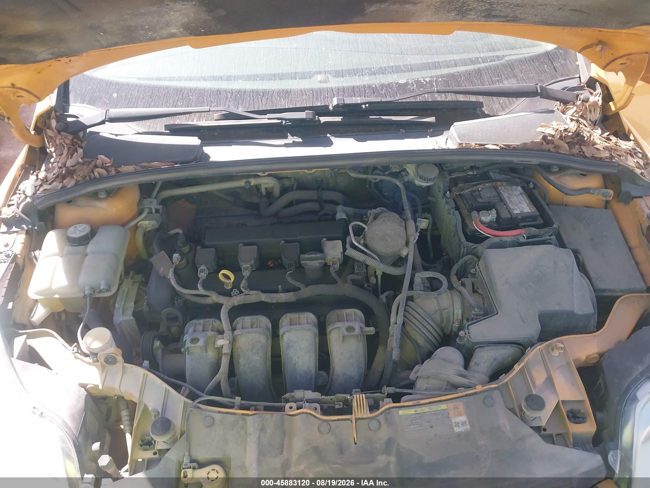2012 Ford Focus Se Yellow vin: 1FAHP3K23CL435053