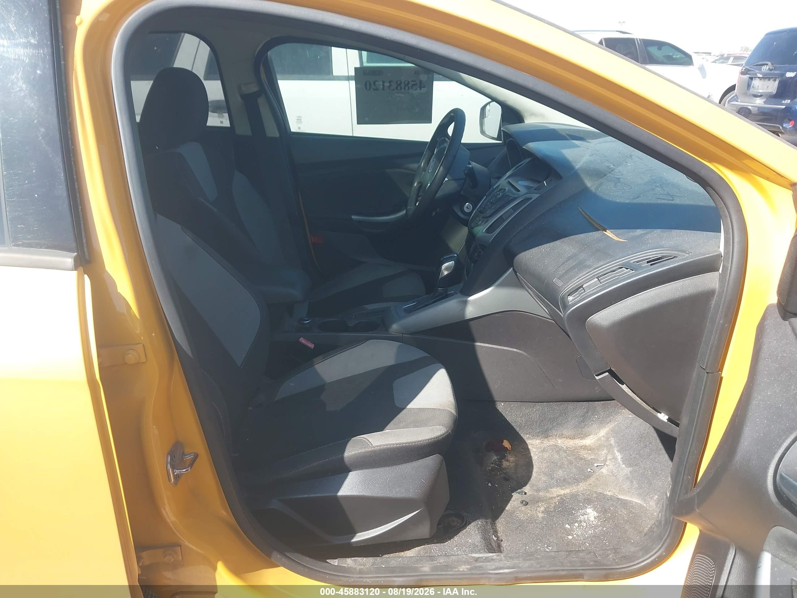 2012 Ford Focus Se Yellow vin: 1FAHP3K23CL435053