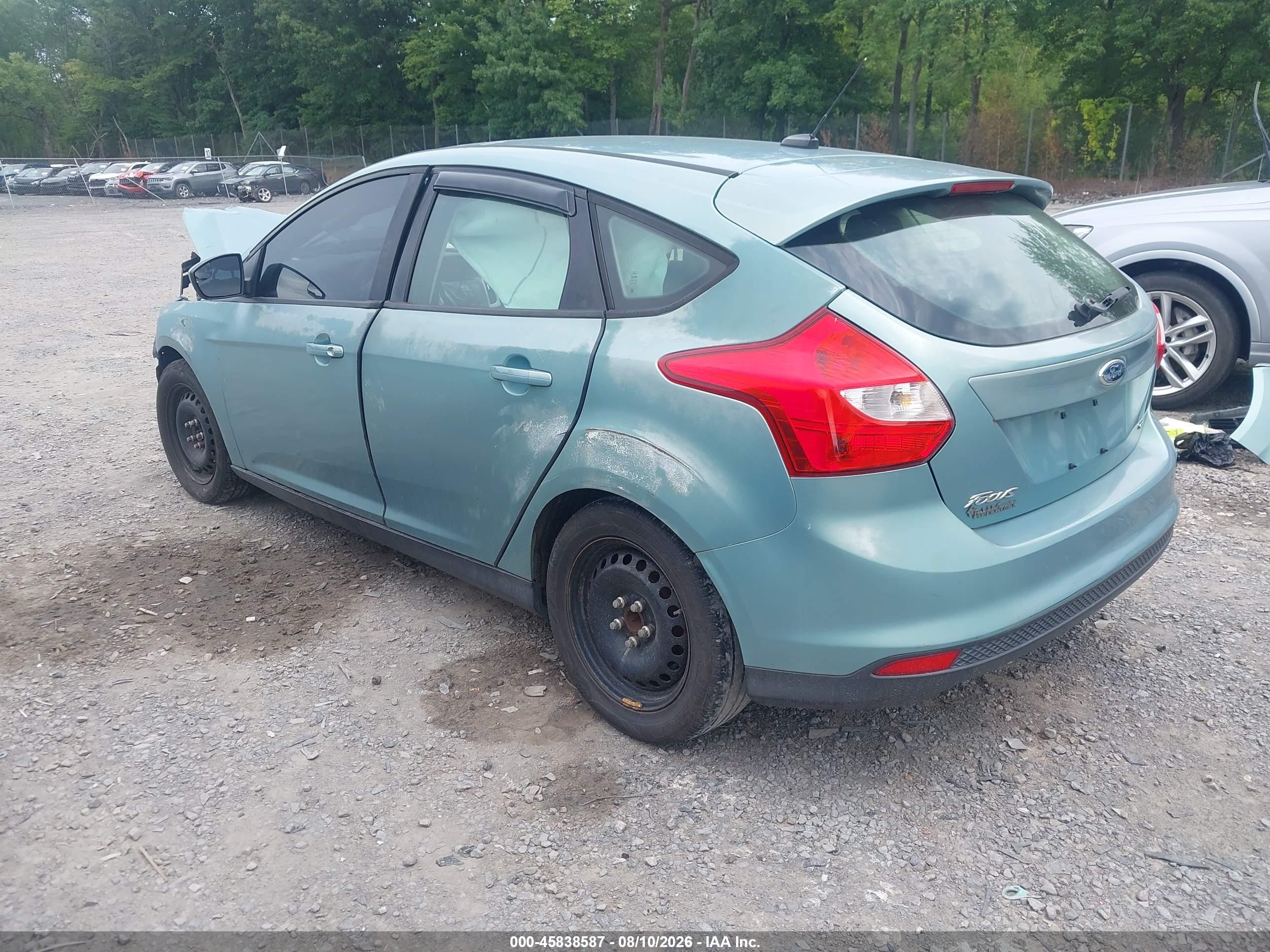 2012 Ford Focus Se Green vin: 1FAHP3K24CL109309