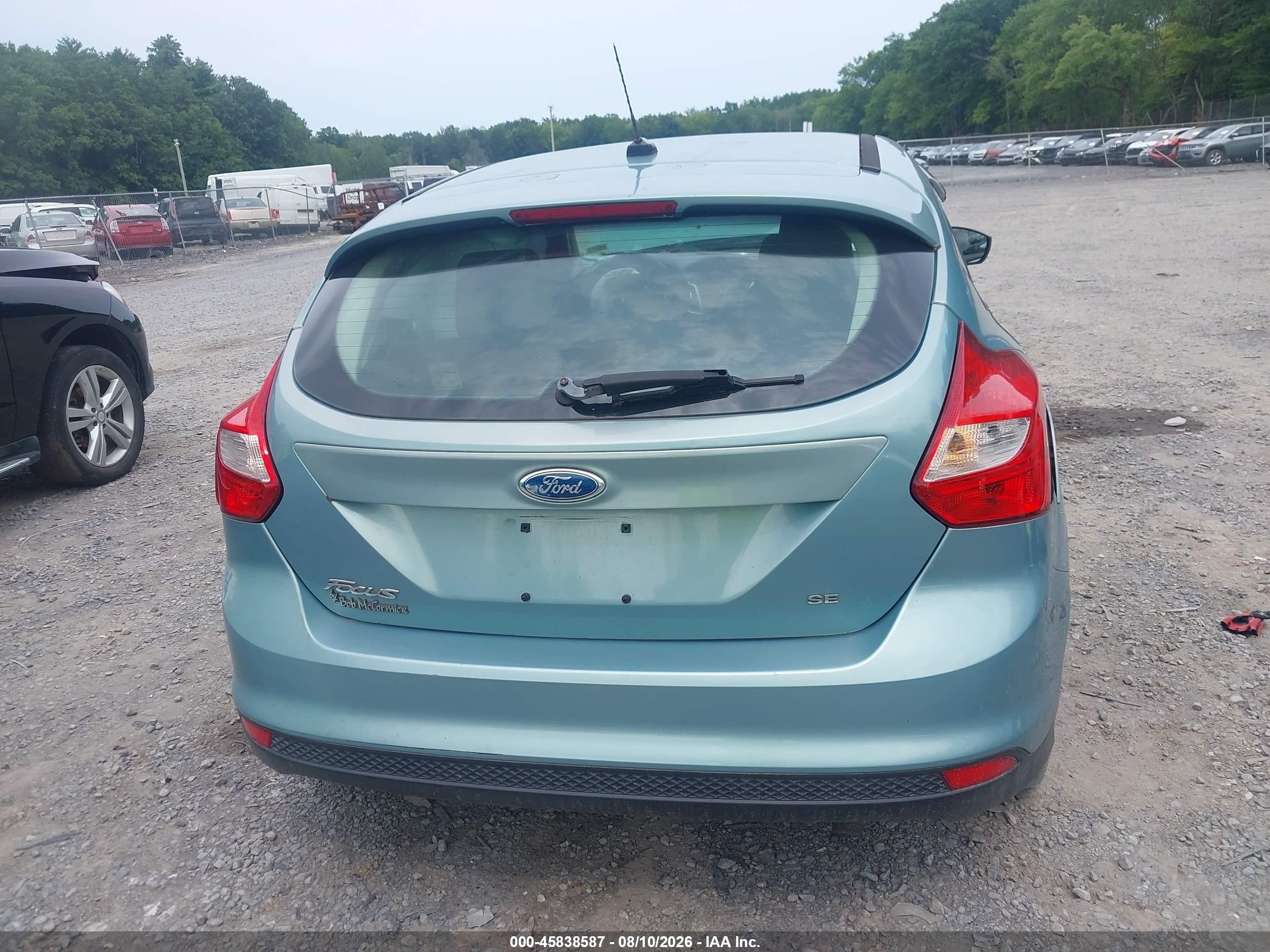 2012 Ford Focus Se Green vin: 1FAHP3K24CL109309