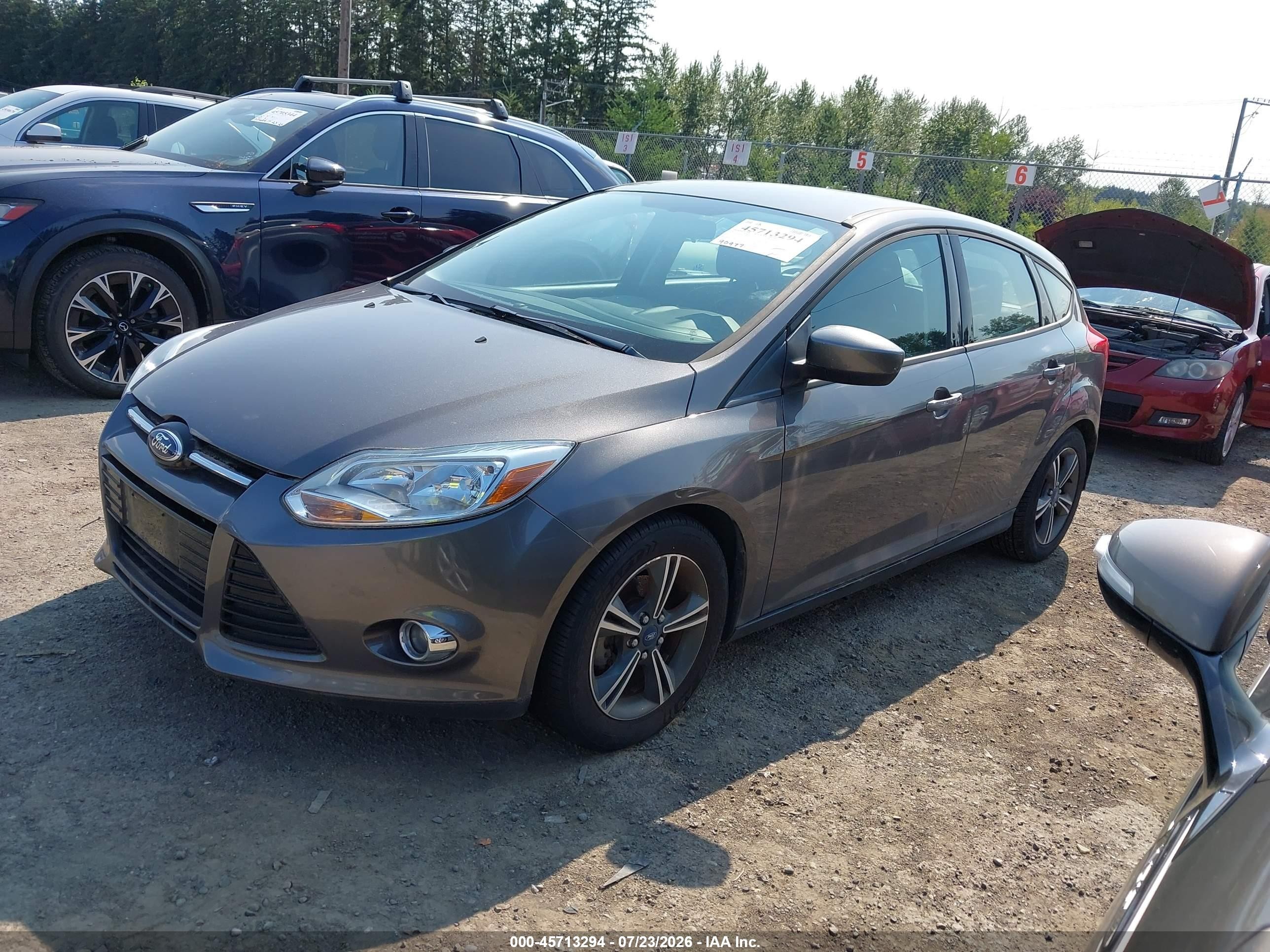 2012 Ford Focus Se Gray vin: 1FAHP3K24CL258304