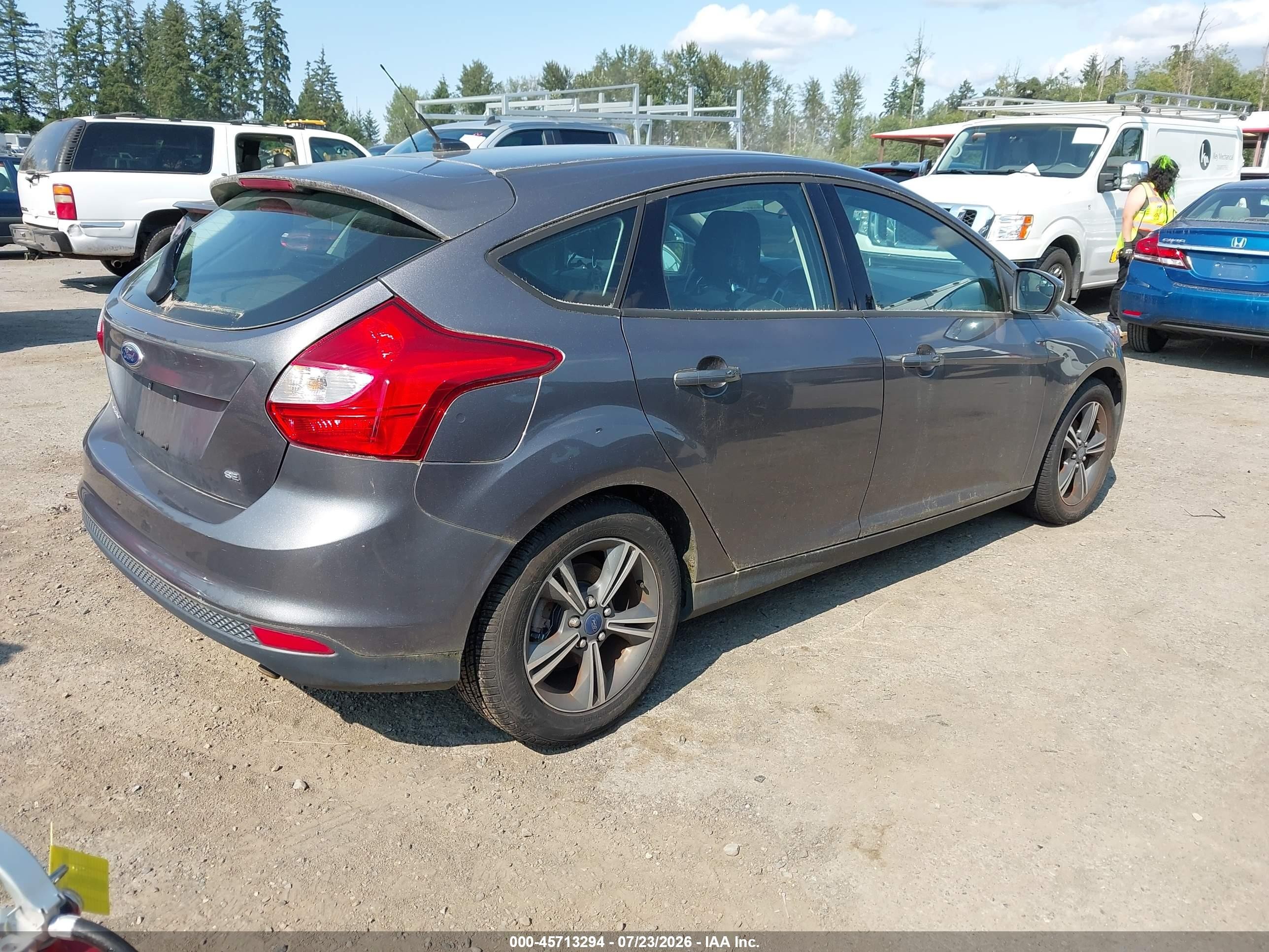 2012 Ford Focus Se Gray vin: 1FAHP3K24CL258304