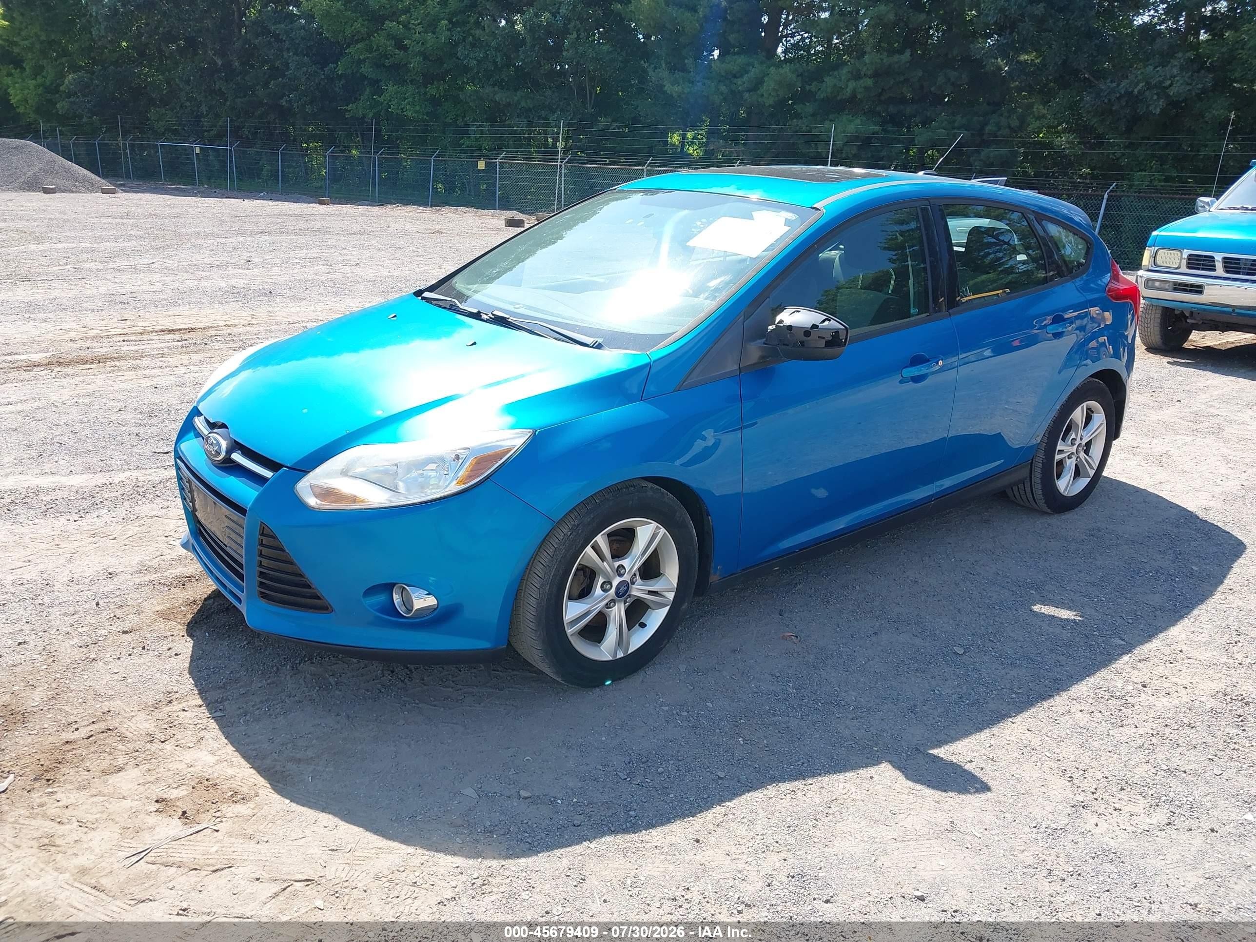 2012 Ford Focus Se Синий vin: 1FAHP3K24CL366275
