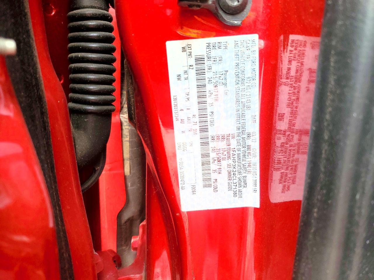 2012 Ford Focus Se Red vin: 1FAHP3K24CL371380