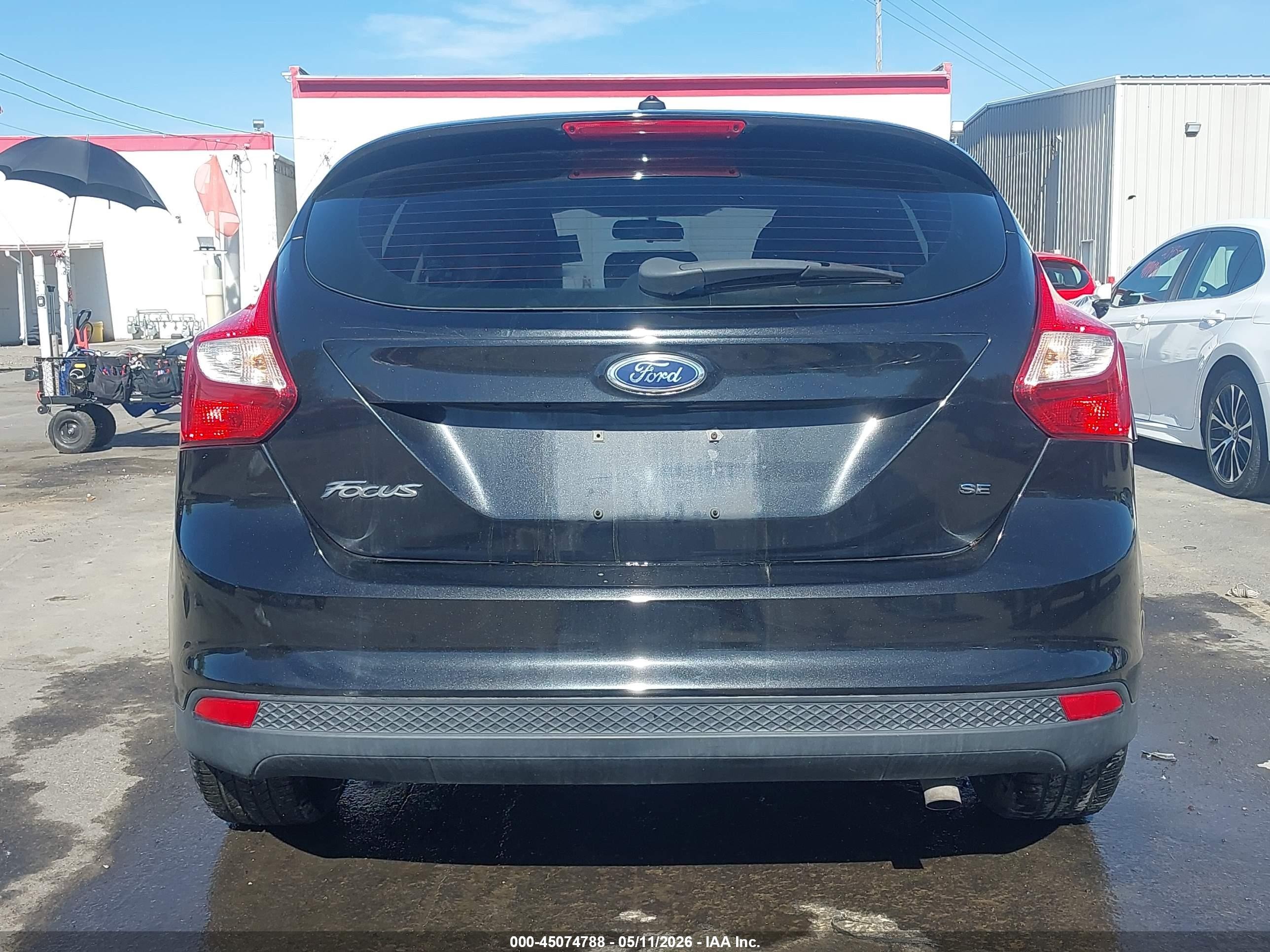 2012 Ford Focus Se Black vin: 1FAHP3K24CL410565