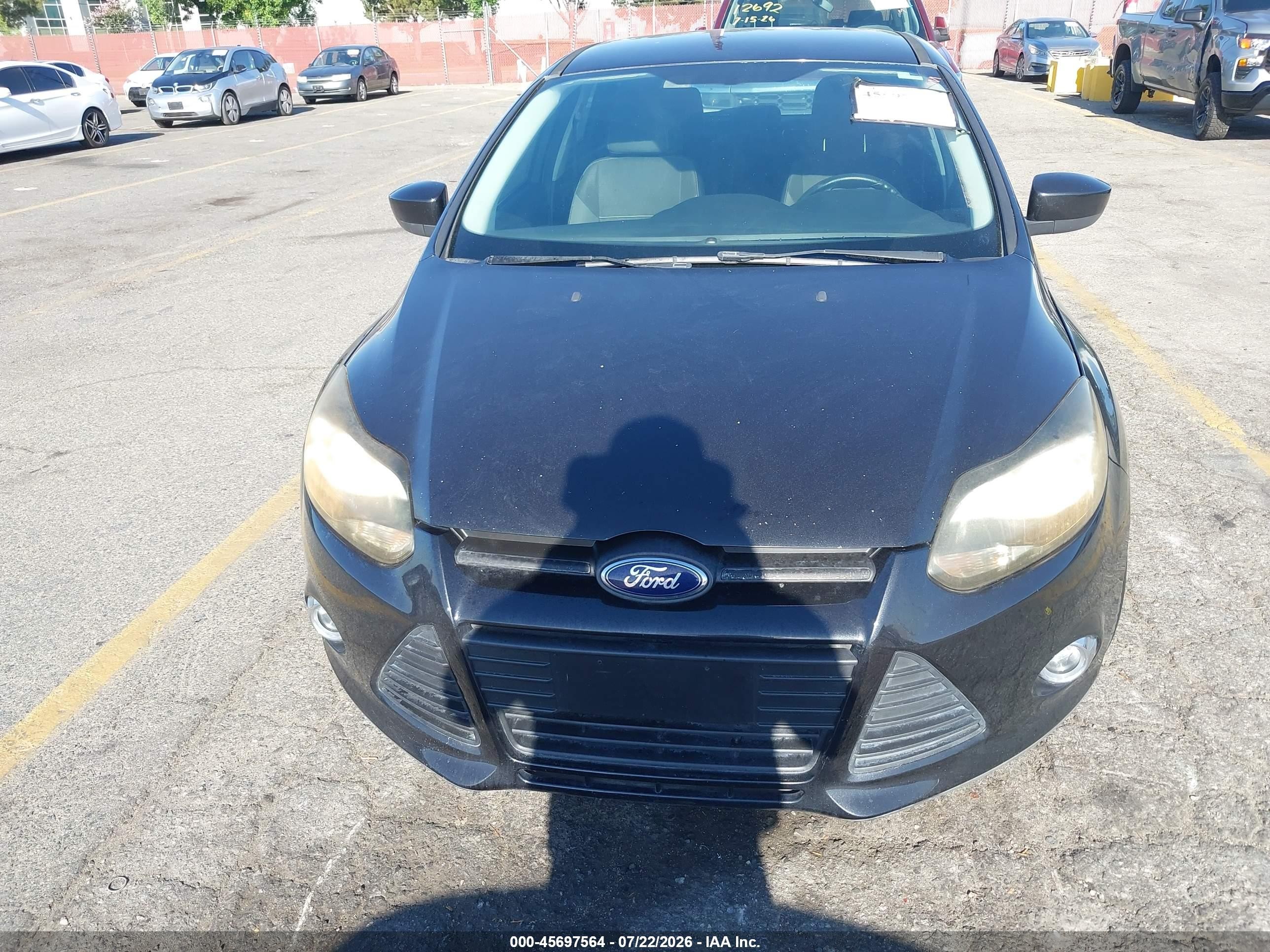 2012 Ford Focus Se Black vin: 1FAHP3K24CL417208