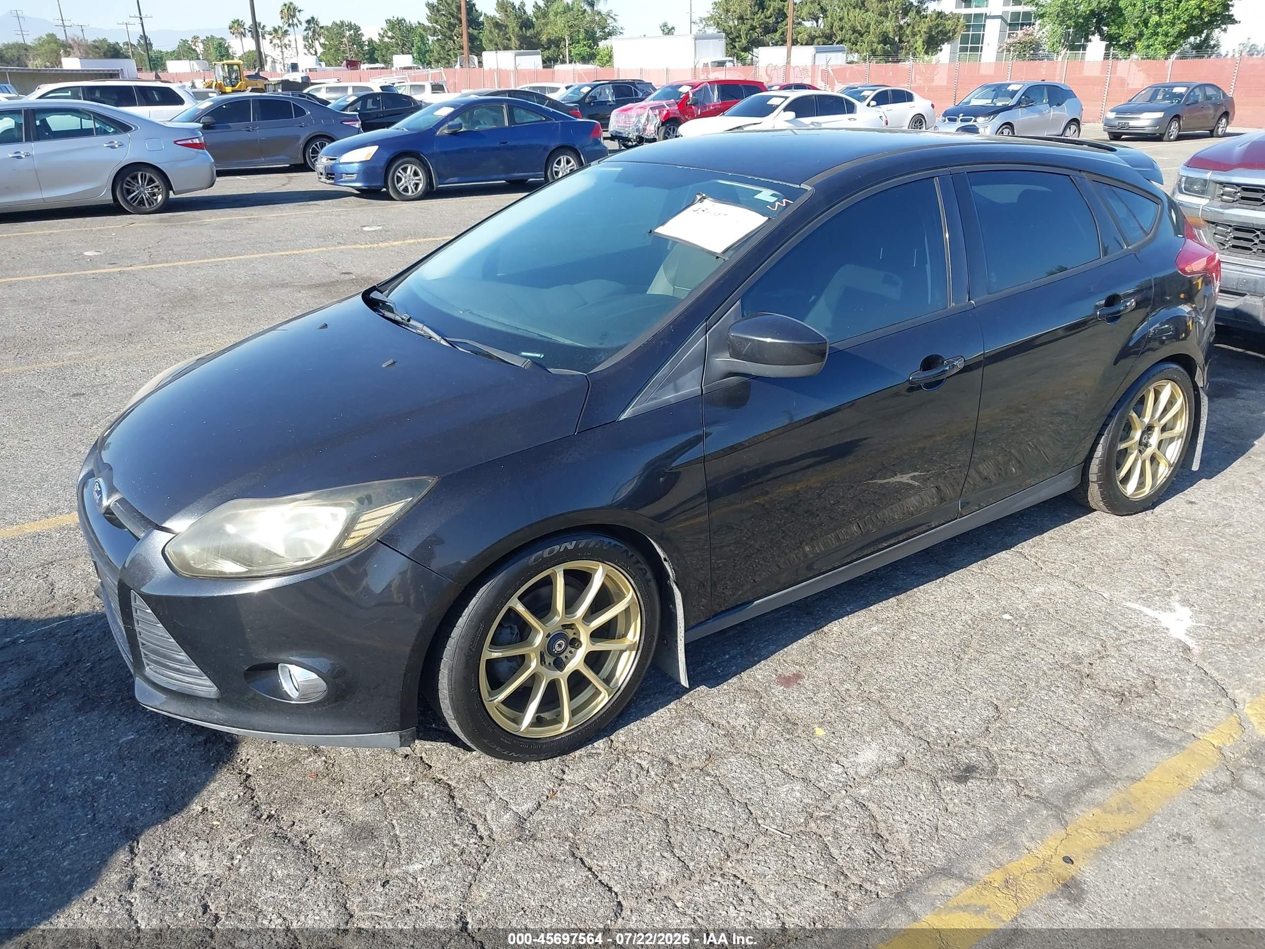 2012 Ford Focus Se Black vin: 1FAHP3K24CL417208