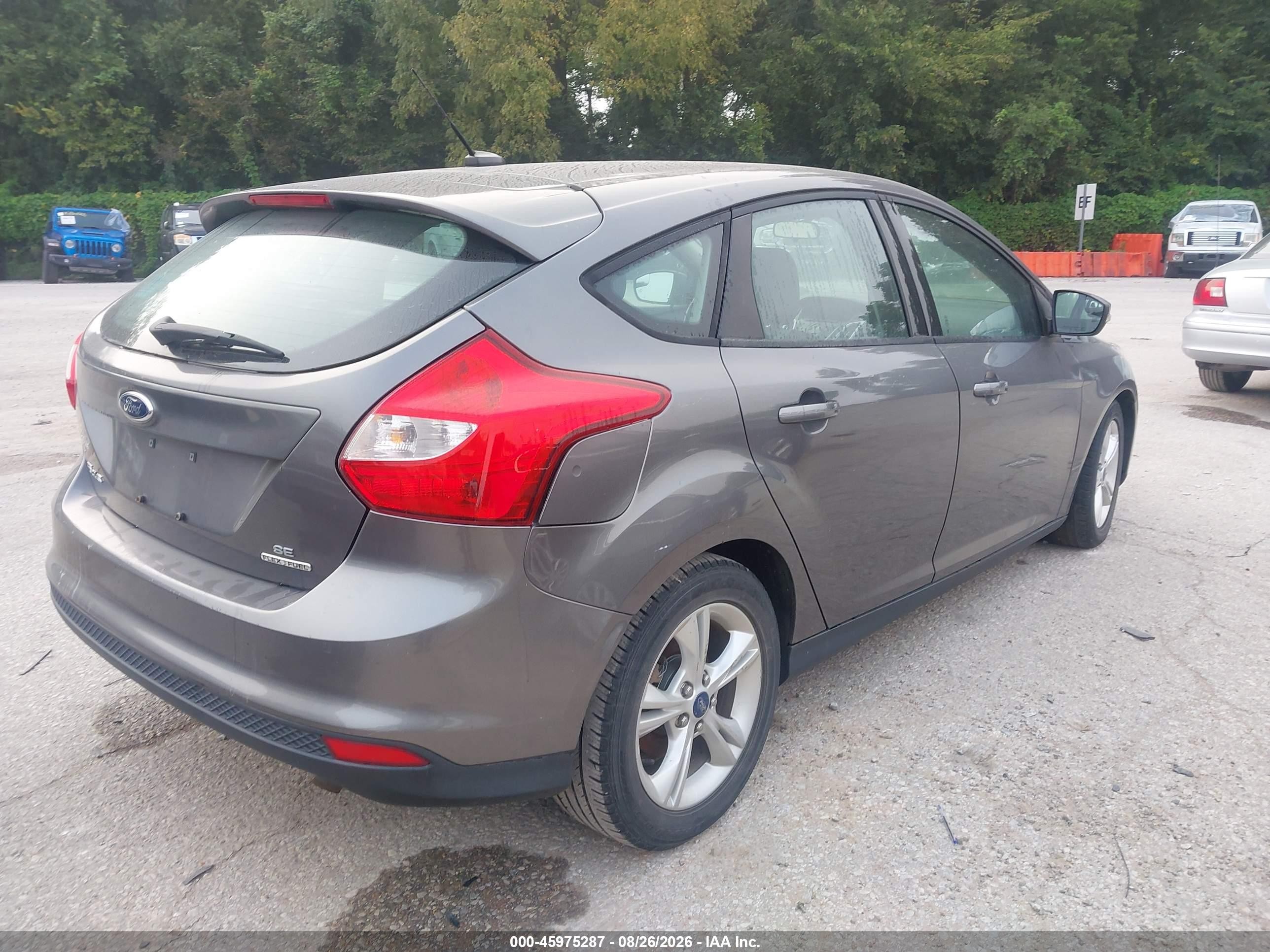 2012 Ford Focus Se Gray vin: 1FAHP3K24CL435336