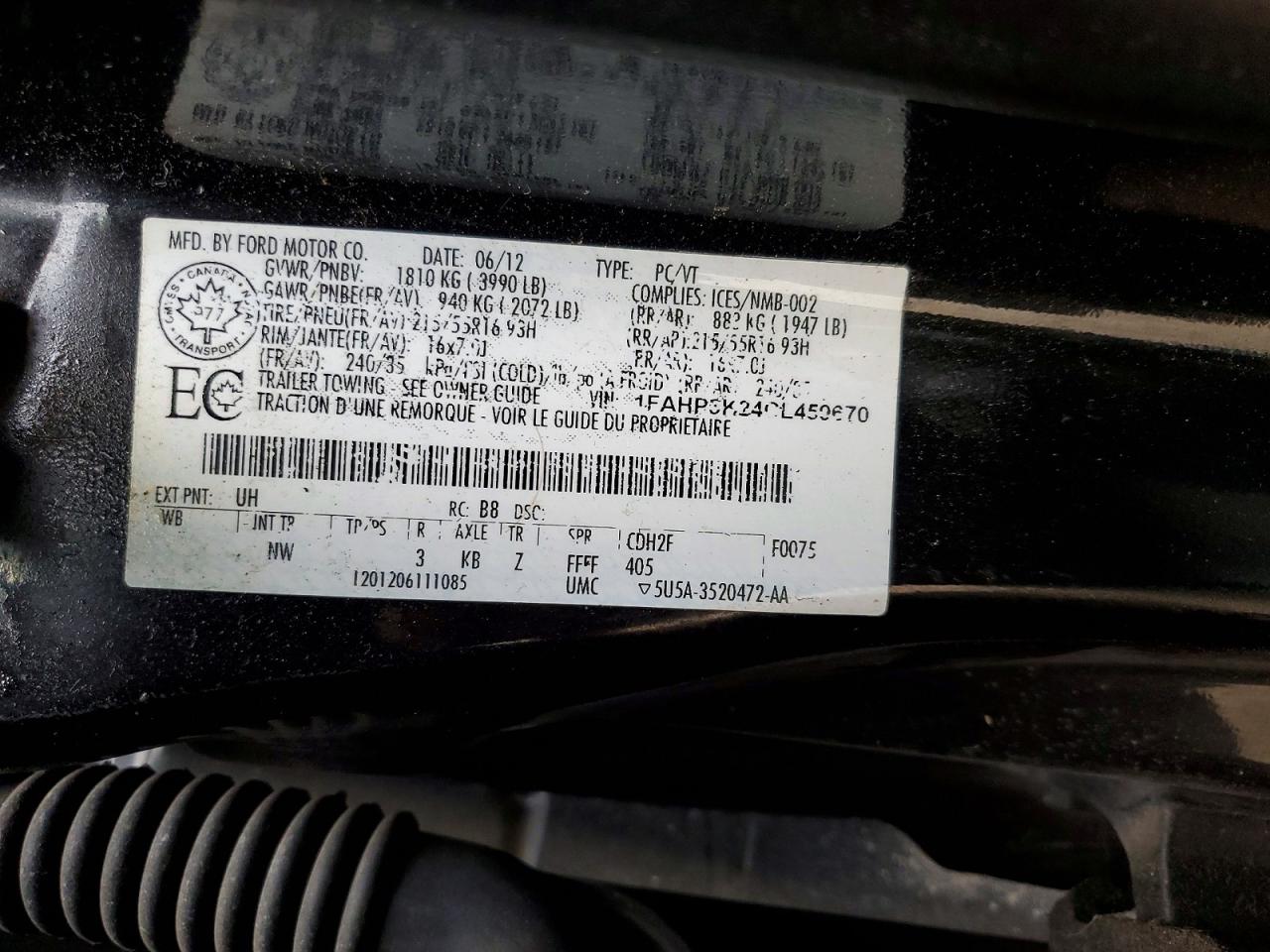 2012 Ford Focus Se Black vin: 1FAHP3K24CL459670