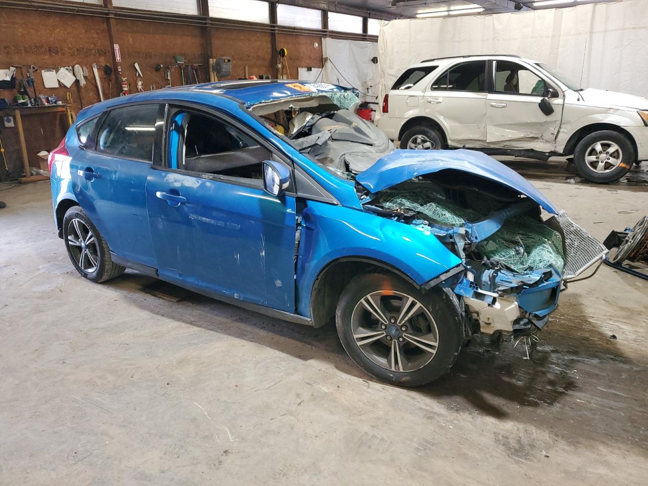 2012 Ford Focus Se Blue vin: 1FAHP3K25CL113983