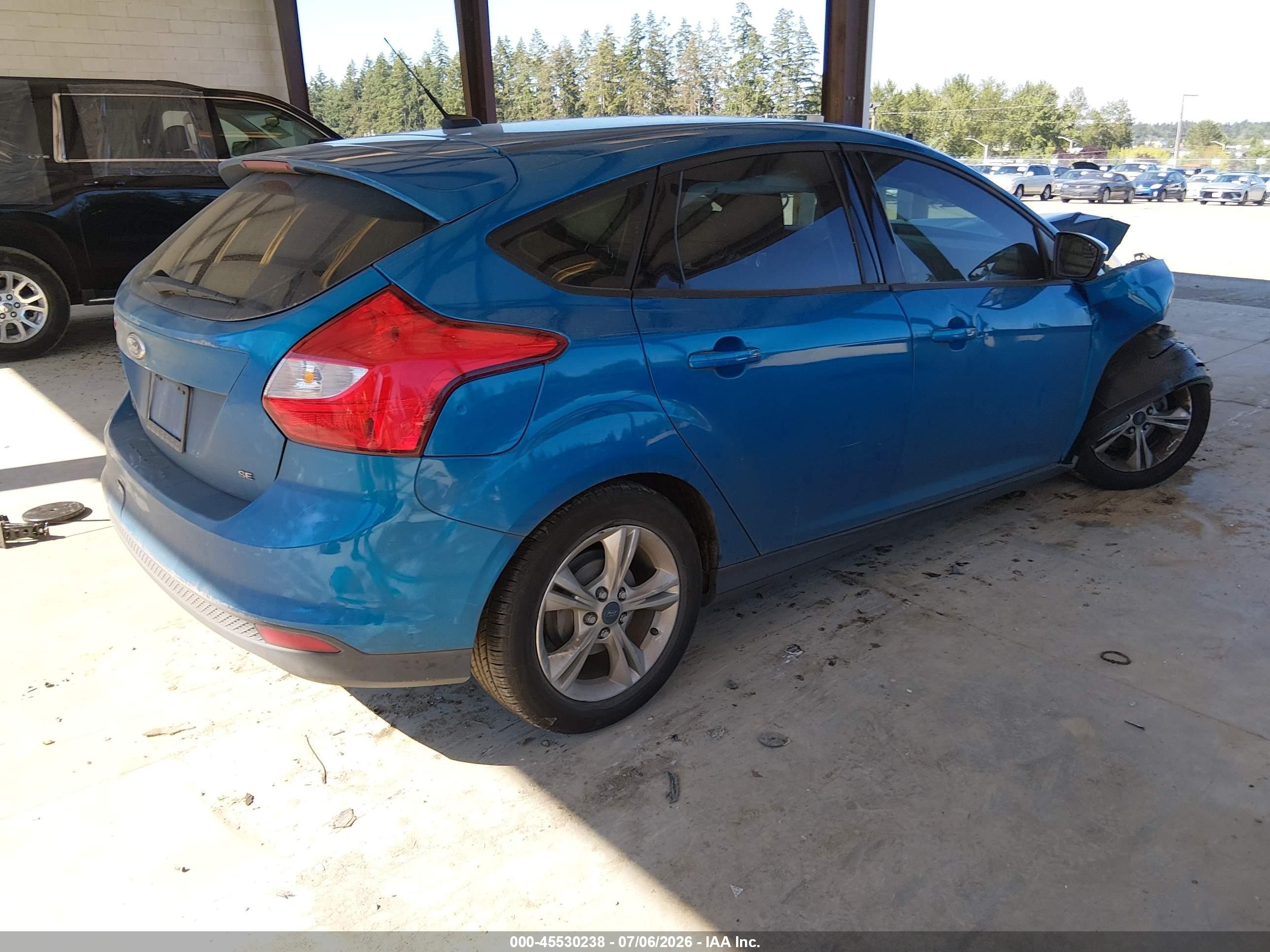 2012 Ford Focus Se Синий vin: 1FAHP3K25CL290923
