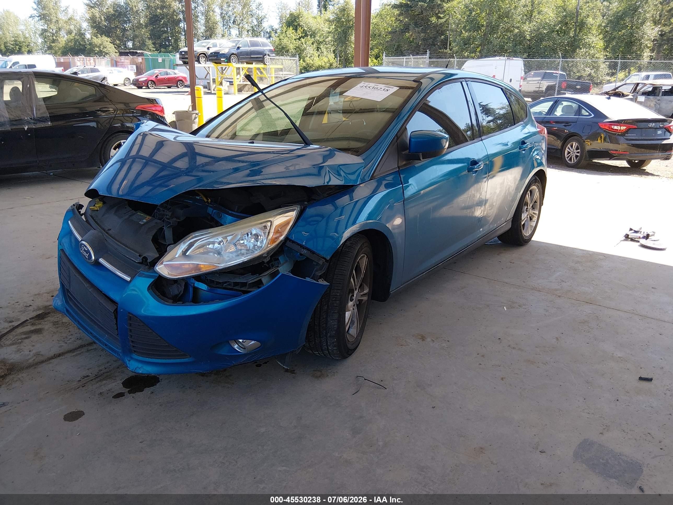 2012 Ford Focus Se Синий vin: 1FAHP3K25CL290923