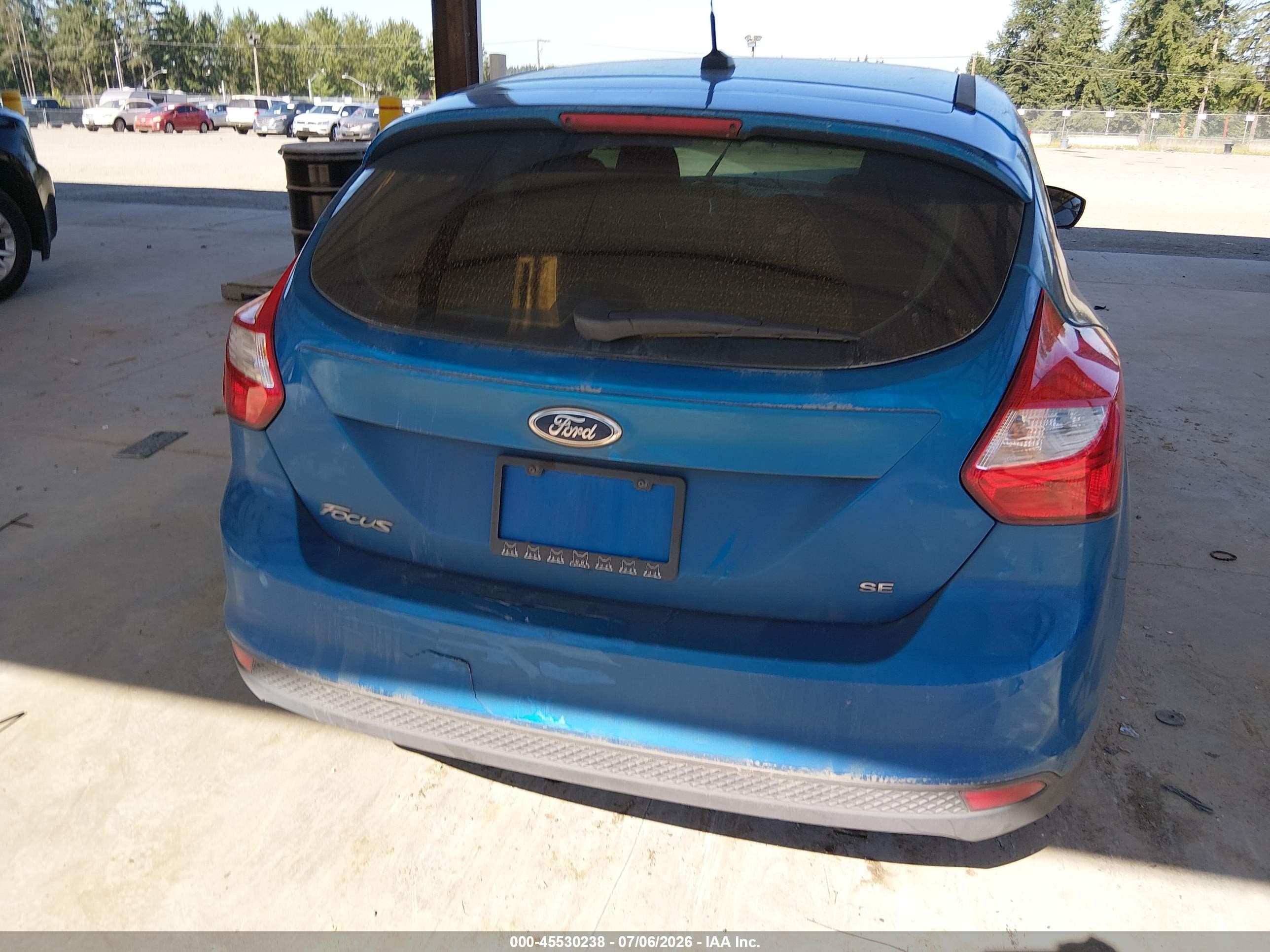 2012 Ford Focus Se Синий vin: 1FAHP3K25CL290923
