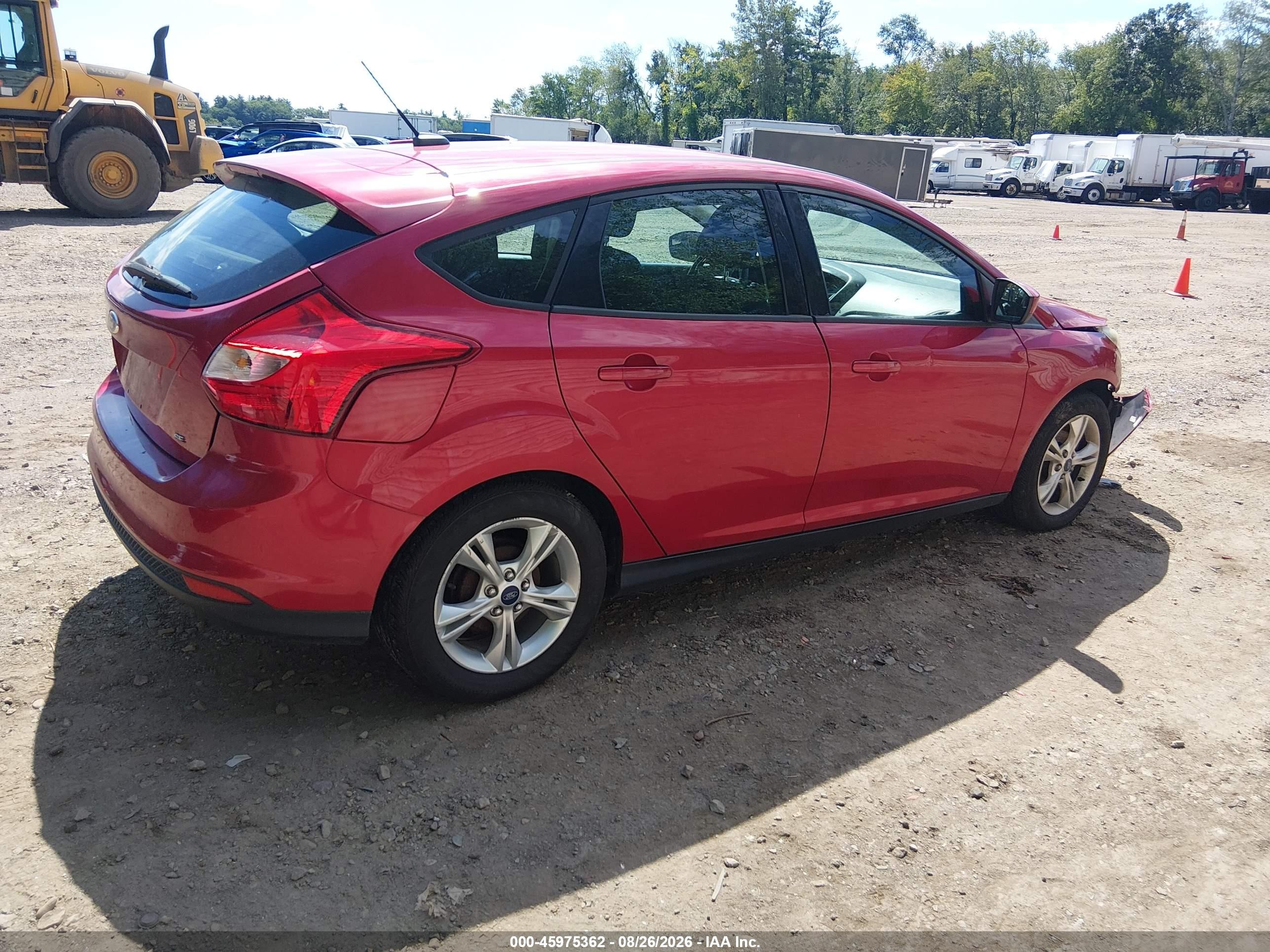 2012 Ford Focus Se Red vin: 1FAHP3K25CL306652