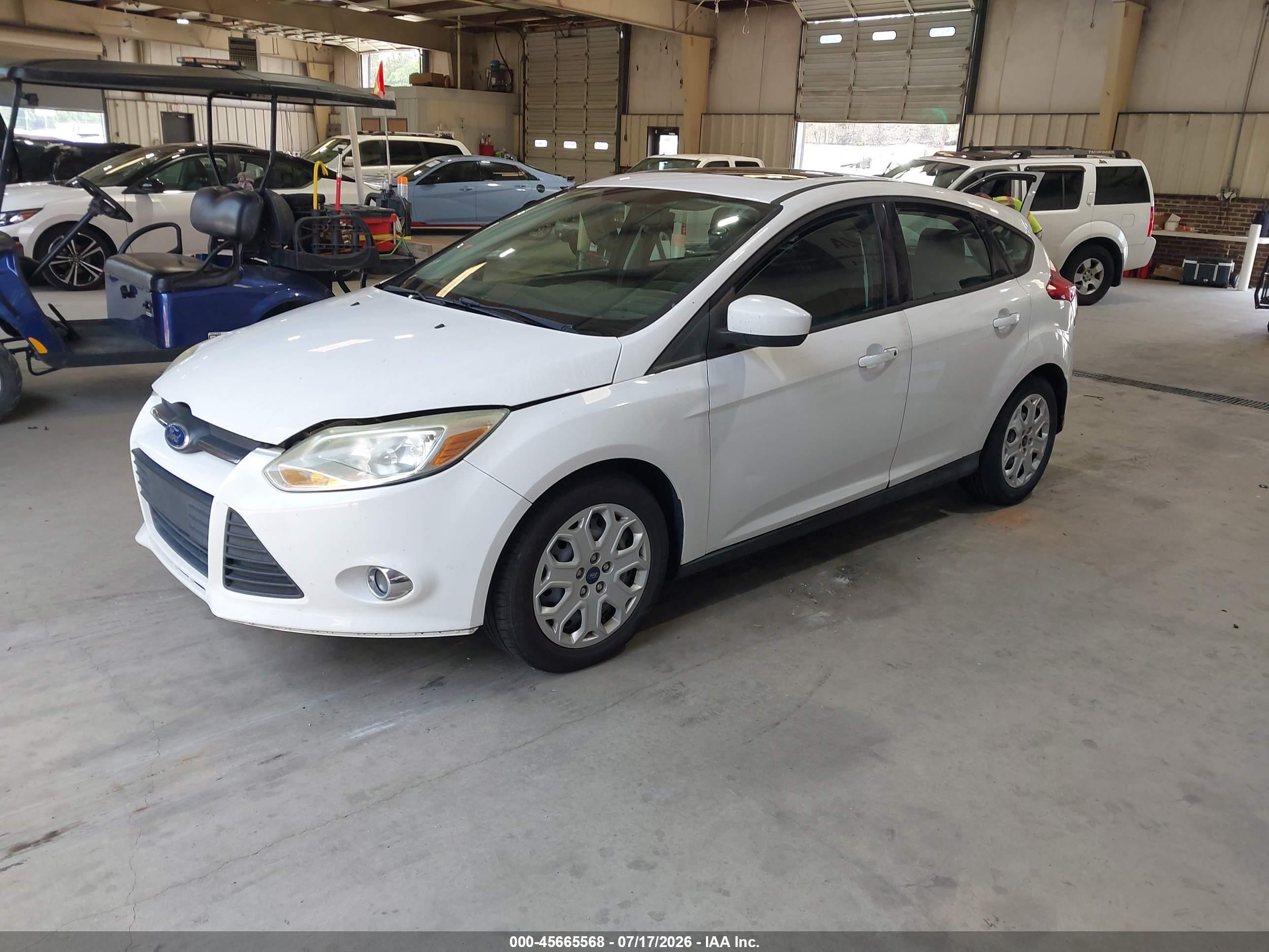 2012 Ford Focus Se White vin: 1FAHP3K25CL318414