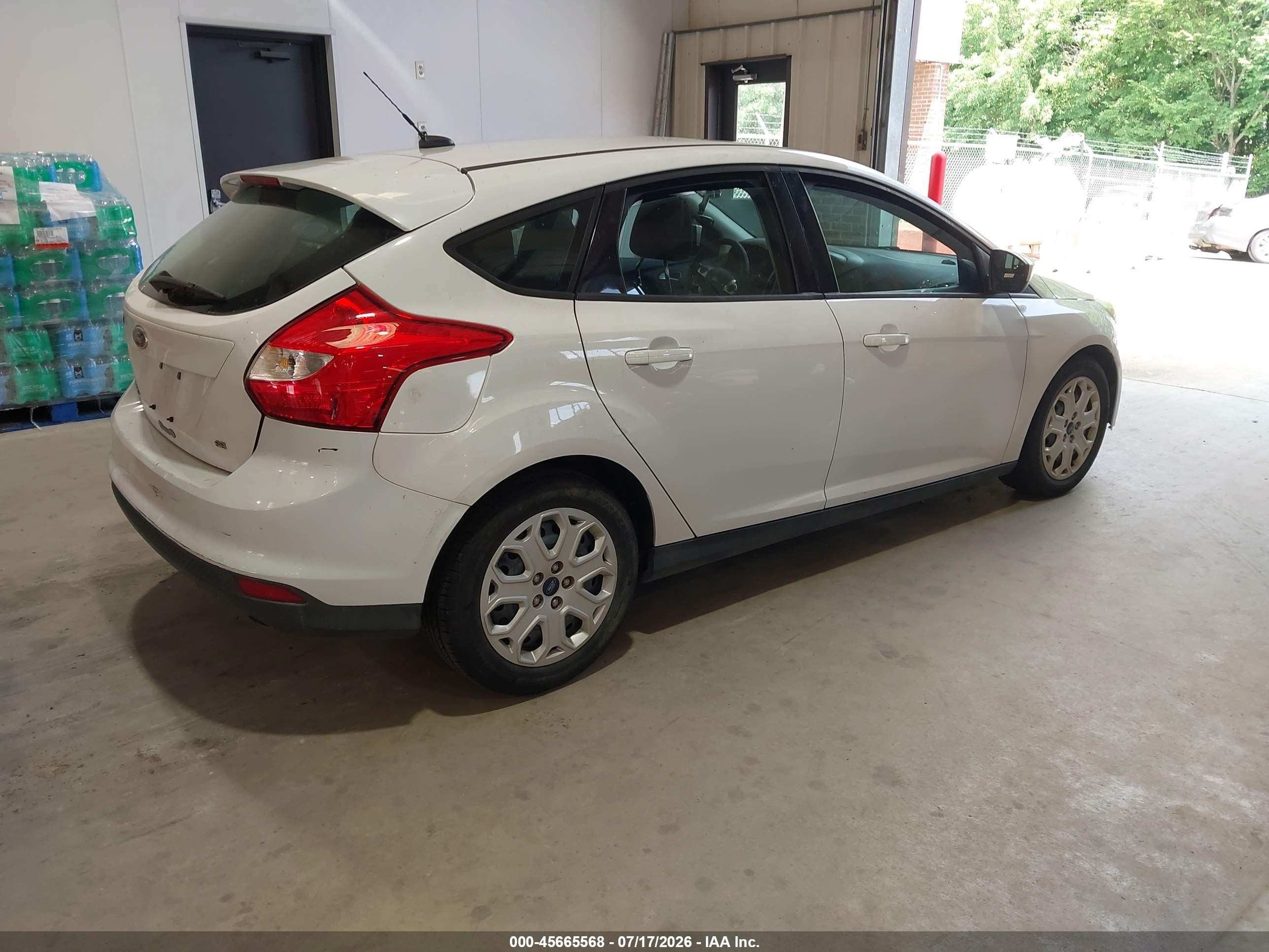 2012 Ford Focus Se White vin: 1FAHP3K25CL318414