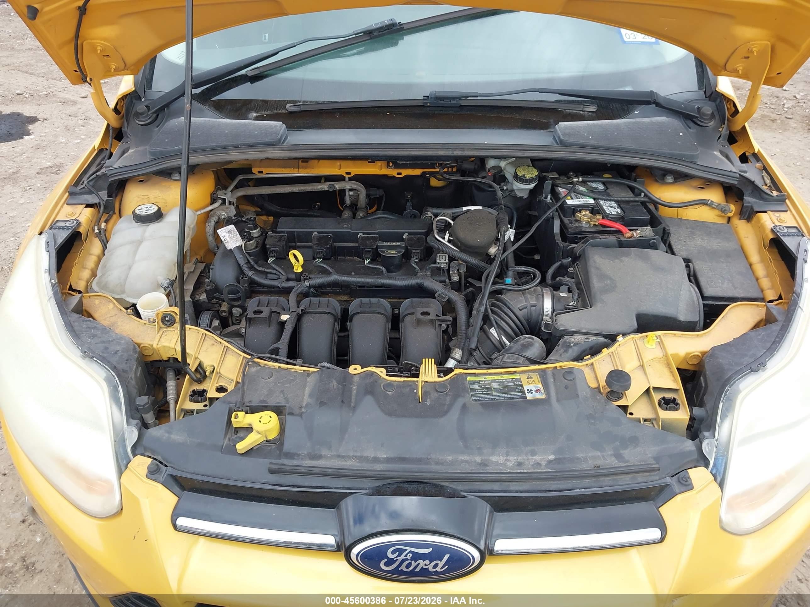 2012 Ford Focus Se Yellow vin: 1FAHP3K25CL400241