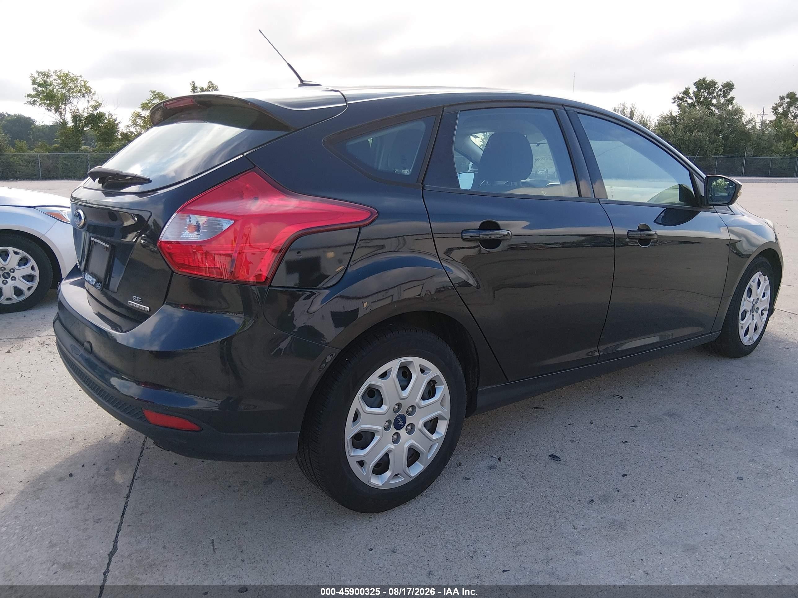2012 Ford Focus Se Black vin: 1FAHP3K25CL476543