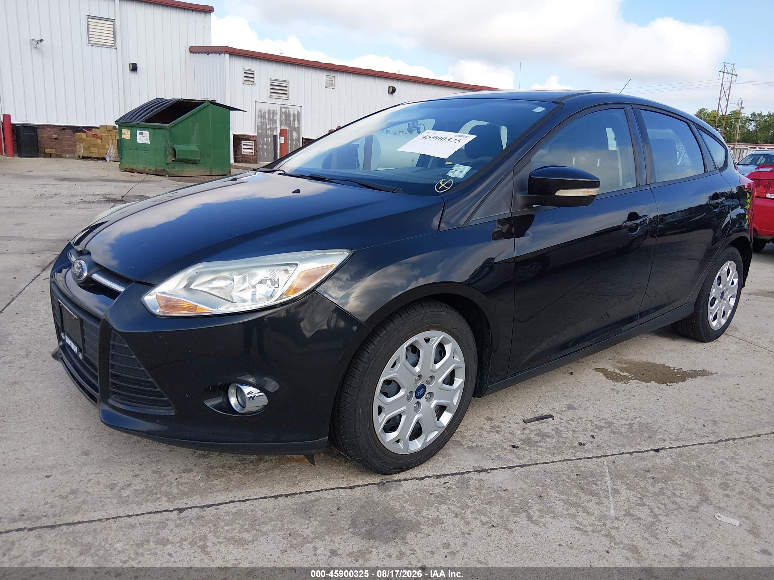 2012 Ford Focus Se Black vin: 1FAHP3K25CL476543