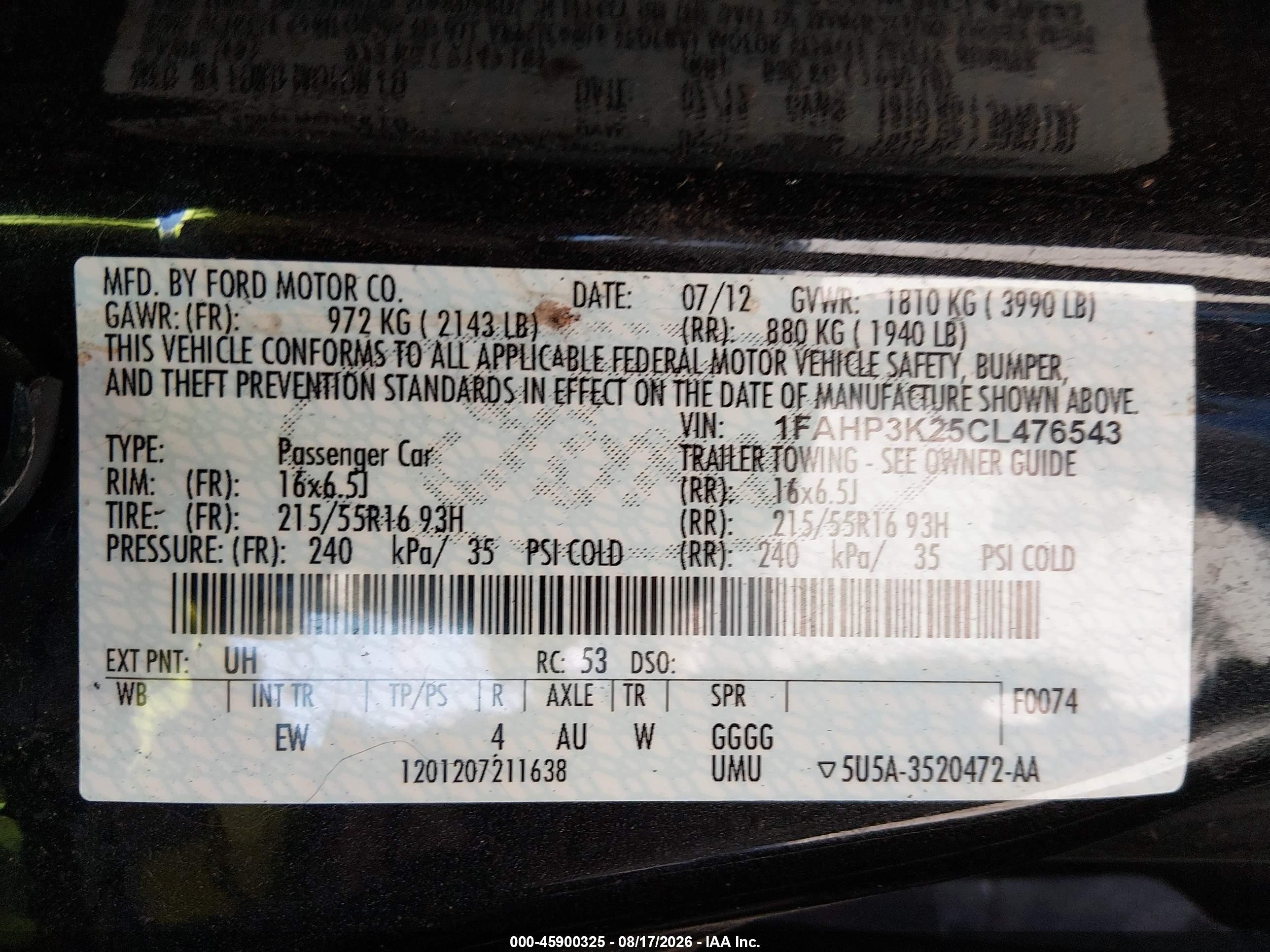 2012 Ford Focus Se Black vin: 1FAHP3K25CL476543