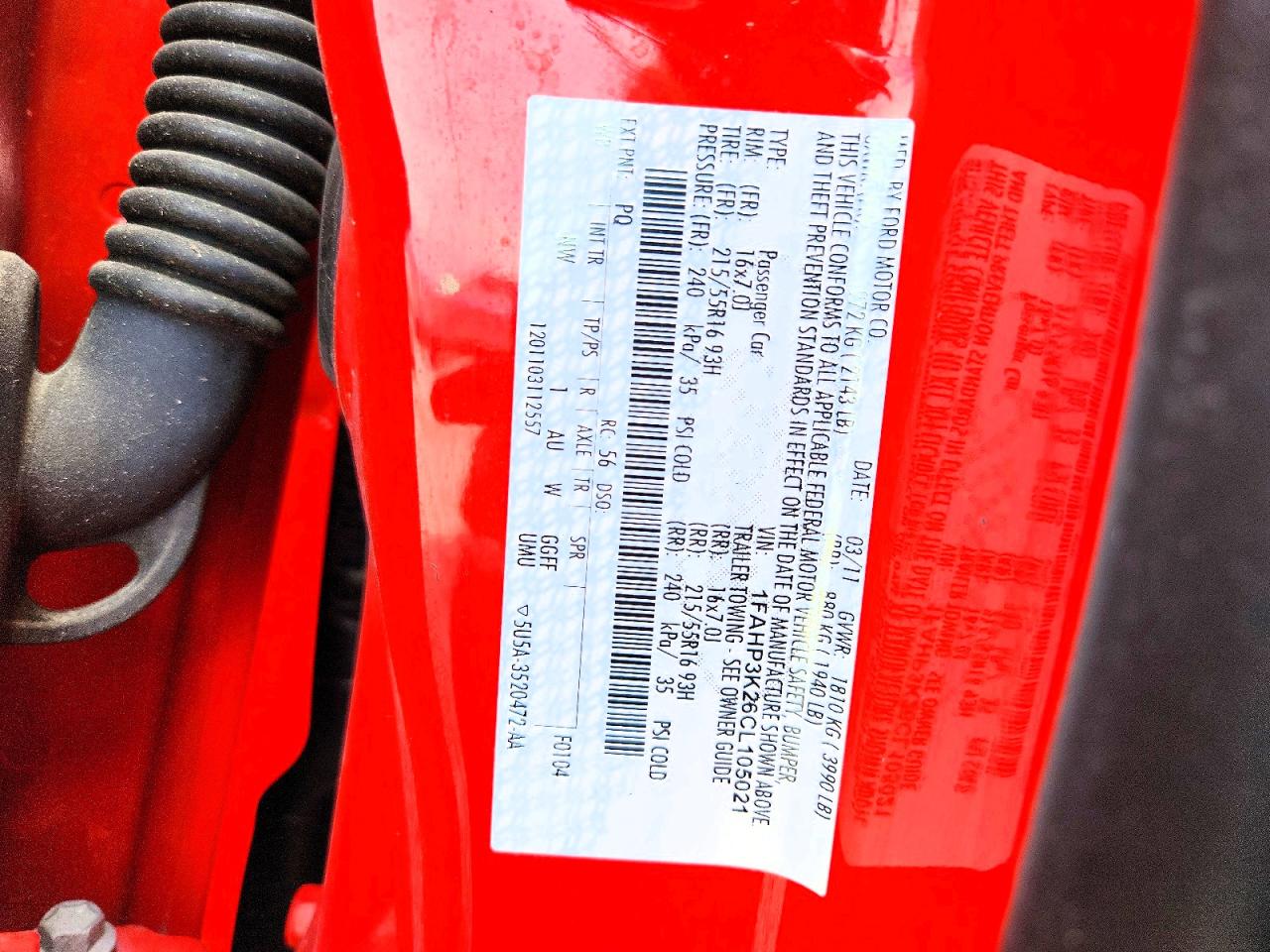 2012 Ford Focus Se Red vin: 1FAHP3K26CL105021