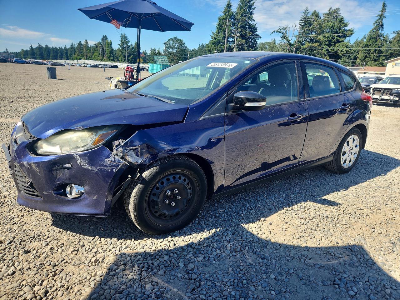 2012 Ford Focus Se Blue vin: 1FAHP3K26CL112356