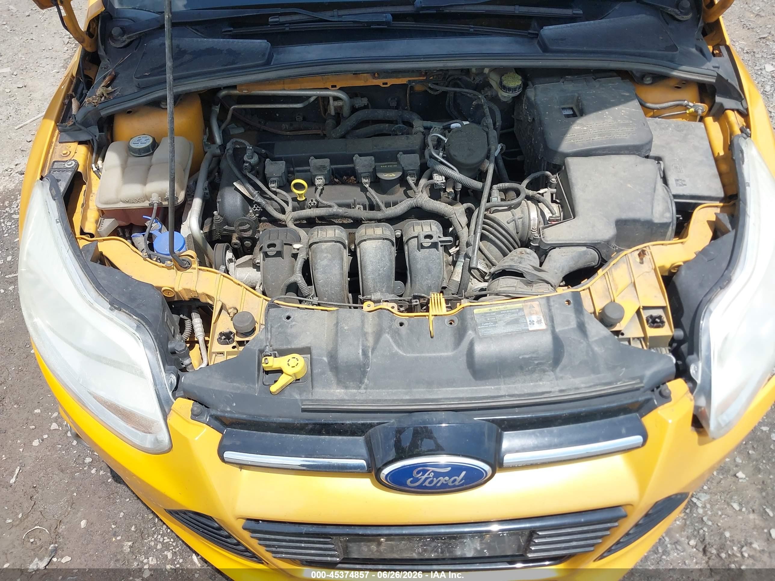 2012 Ford Focus Se Yellow vin: 1FAHP3K26CL248132
