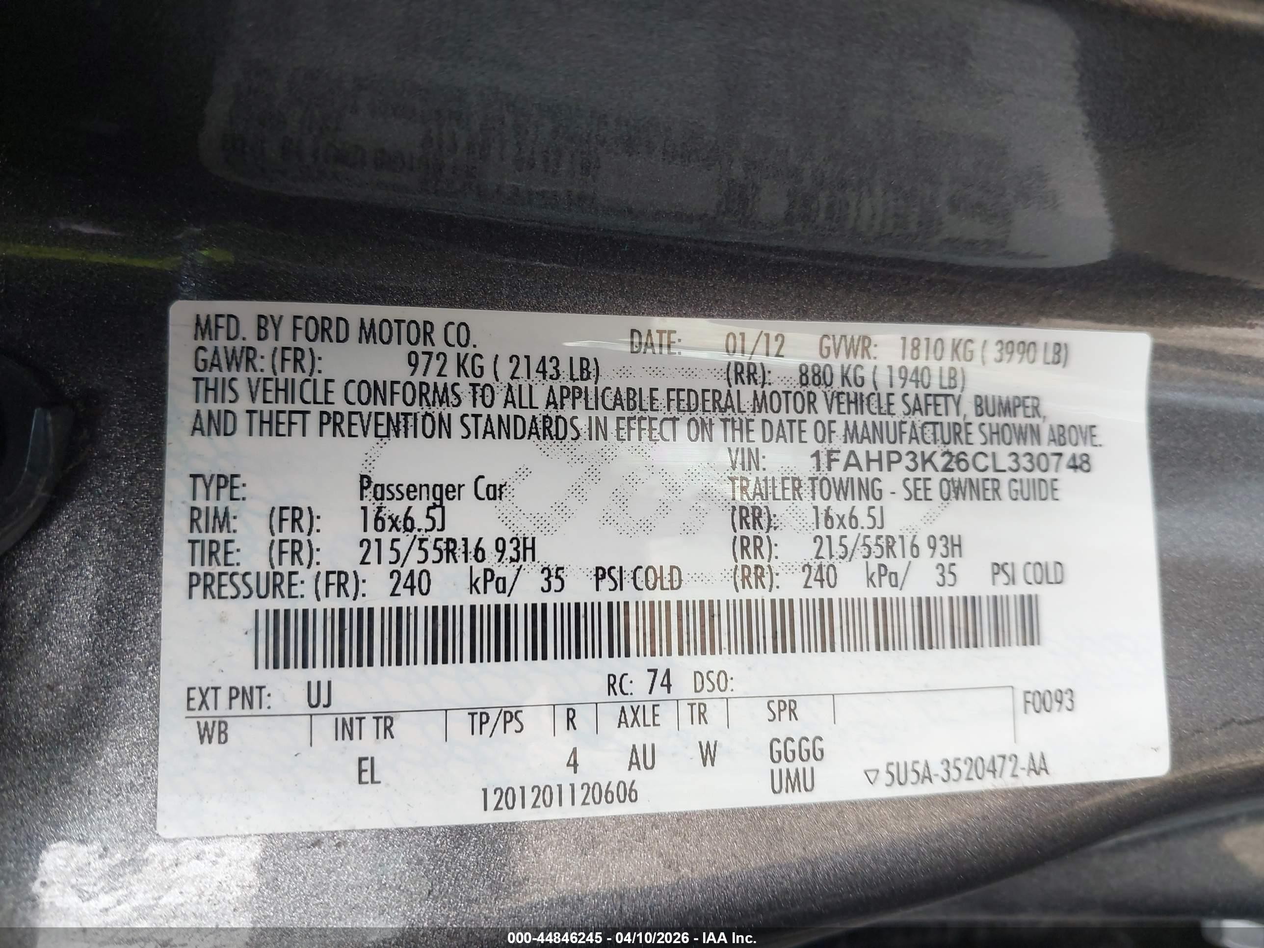 2012 Ford Focus Se Gray vin: 1FAHP3K26CL330748