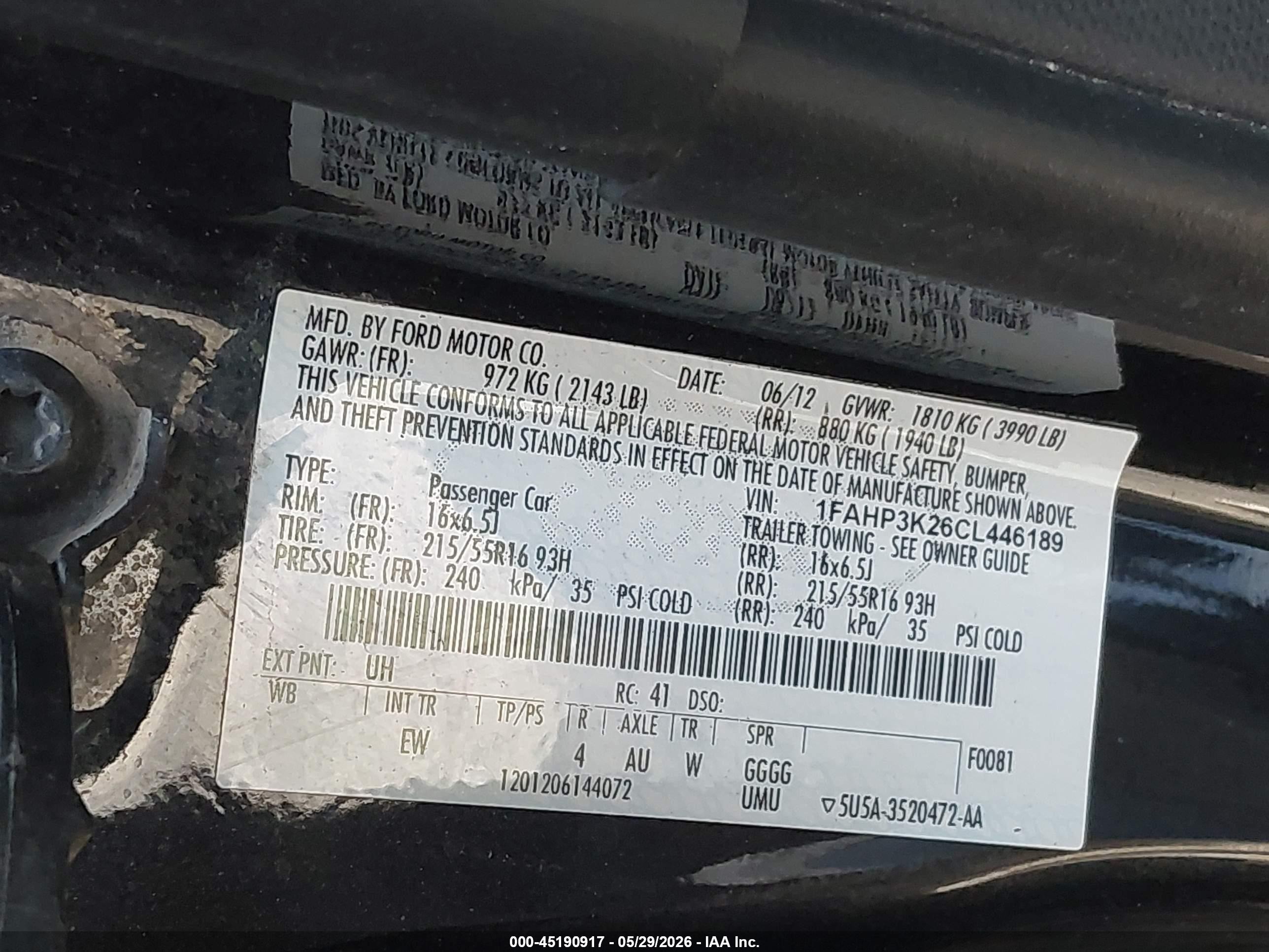 2012 Ford Focus Se Black vin: 1FAHP3K26CL446189