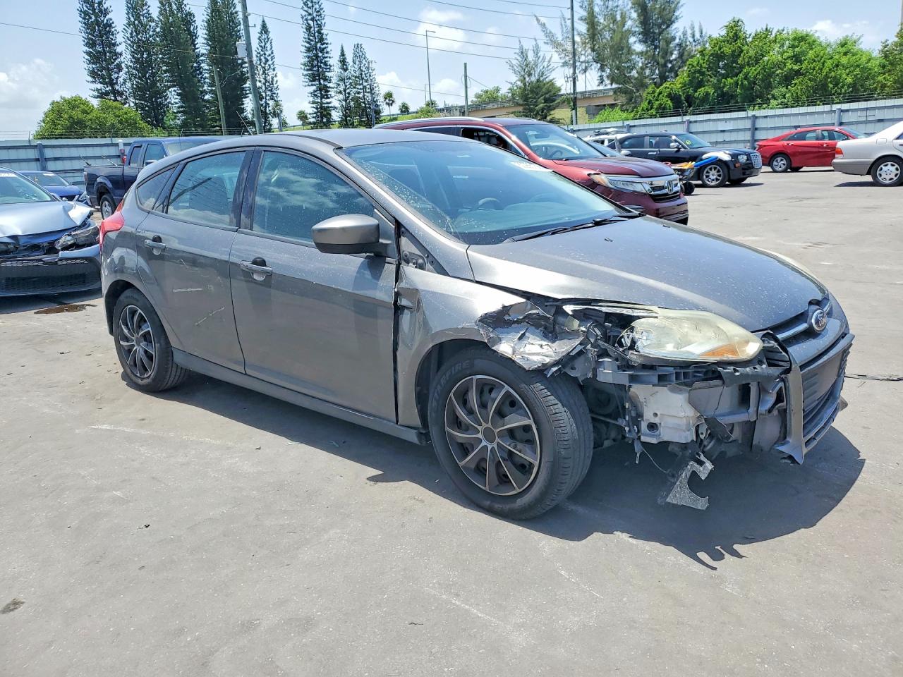 2012 Ford Focus Se Gray vin: 1FAHP3K26CL455345