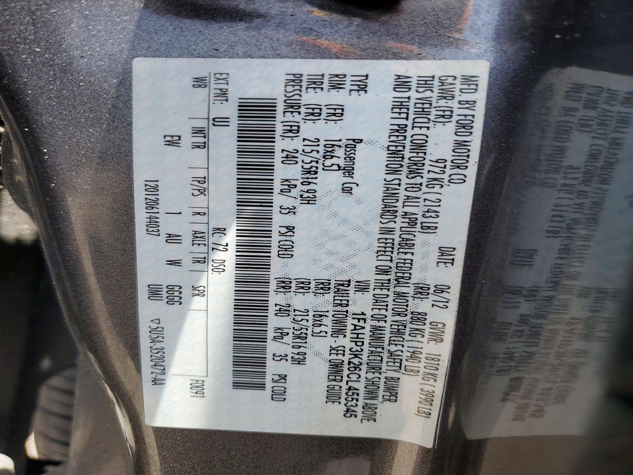 2012 Ford Focus Se Gray vin: 1FAHP3K26CL455345