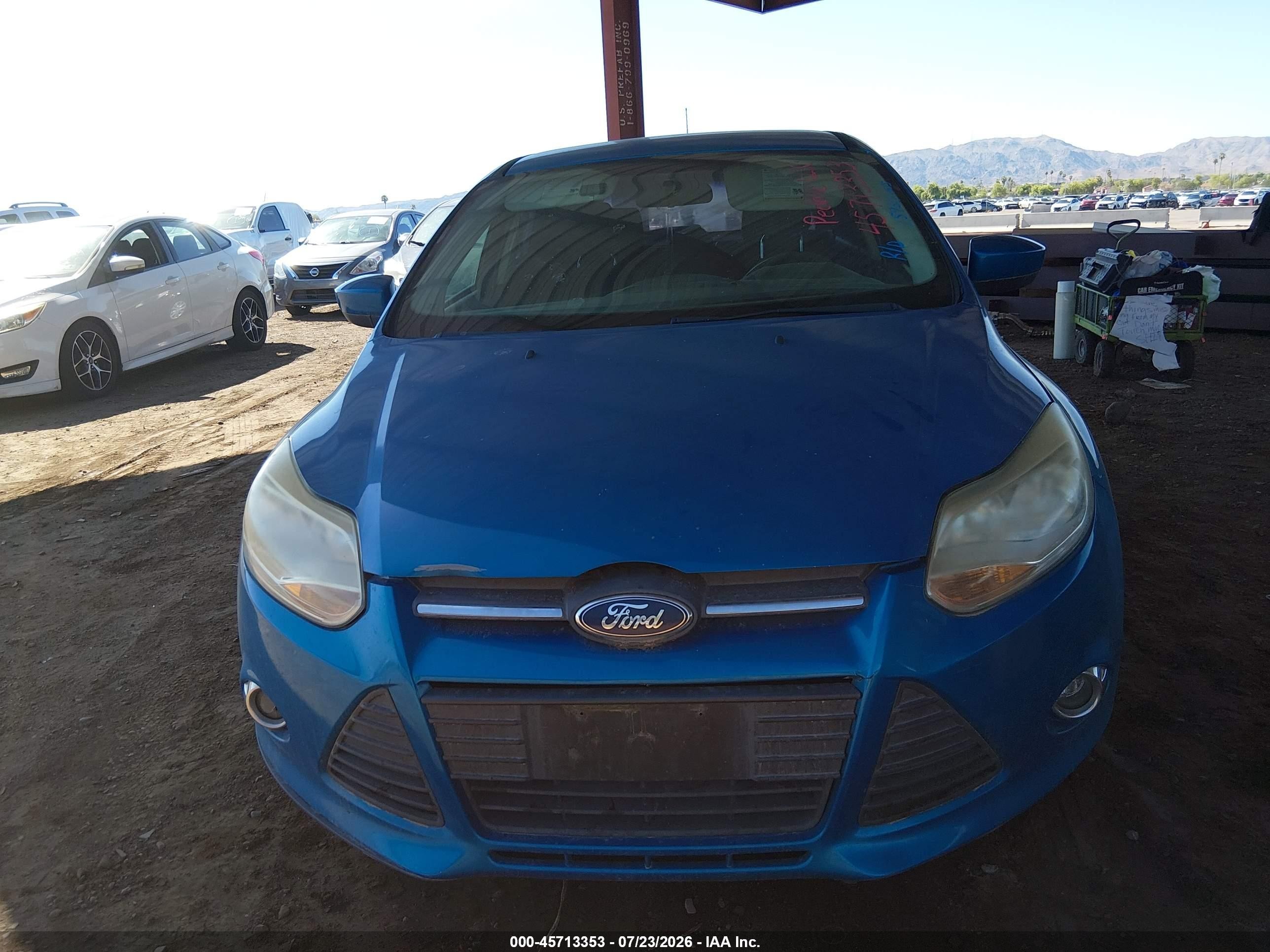 2012 Ford Focus Se Blue vin: 1FAHP3K27CL104380