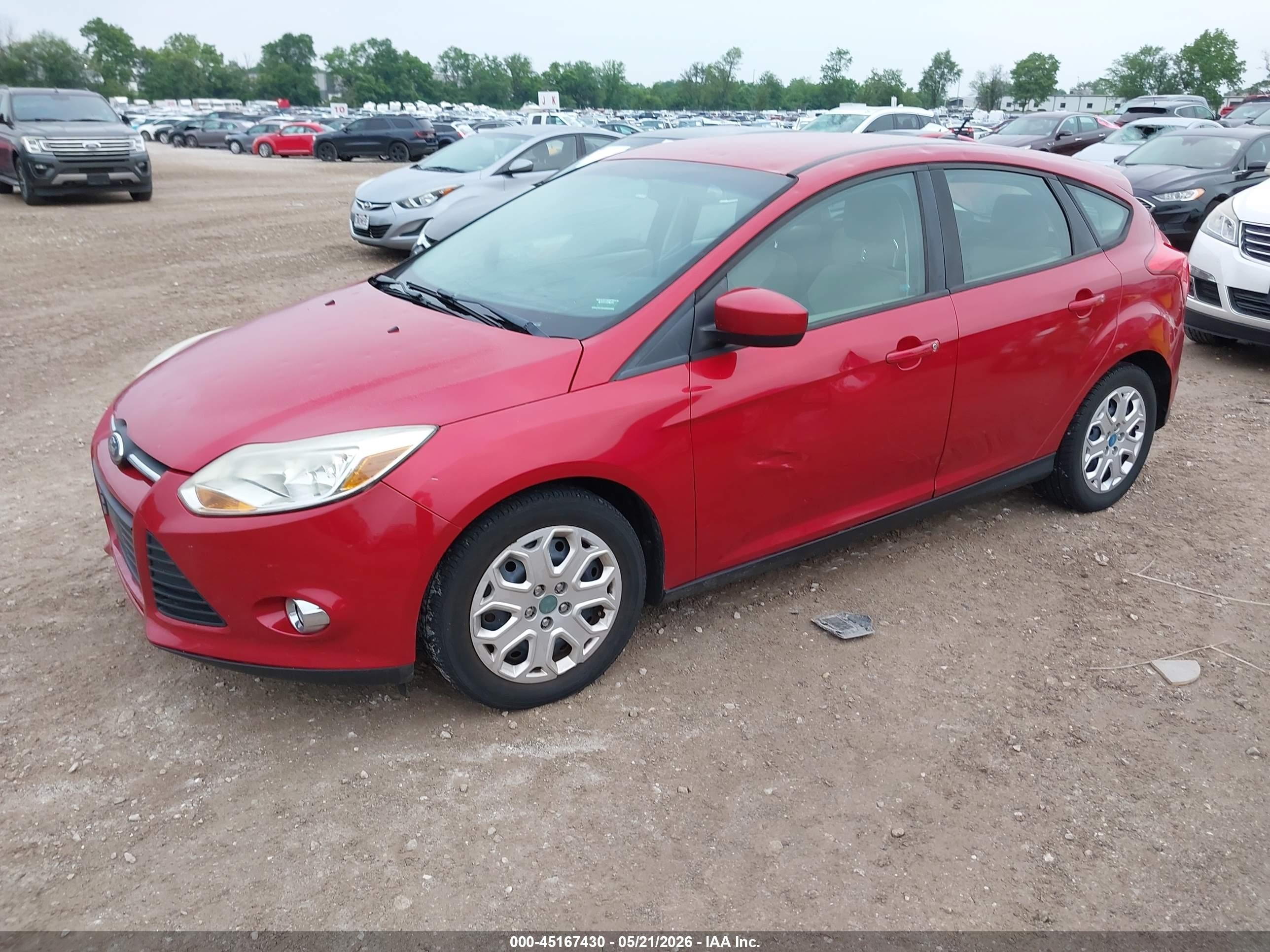 2012 Ford Focus Se Red vin: 1FAHP3K27CL104993
