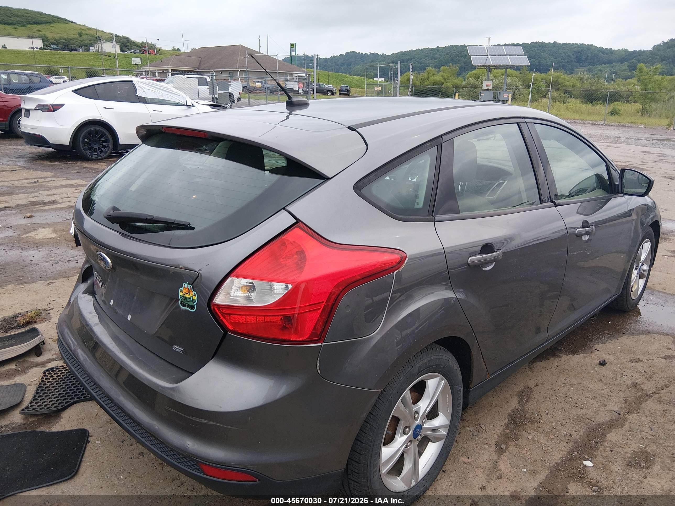 2012 Ford Focus Se Gray vin: 1FAHP3K27CL134480