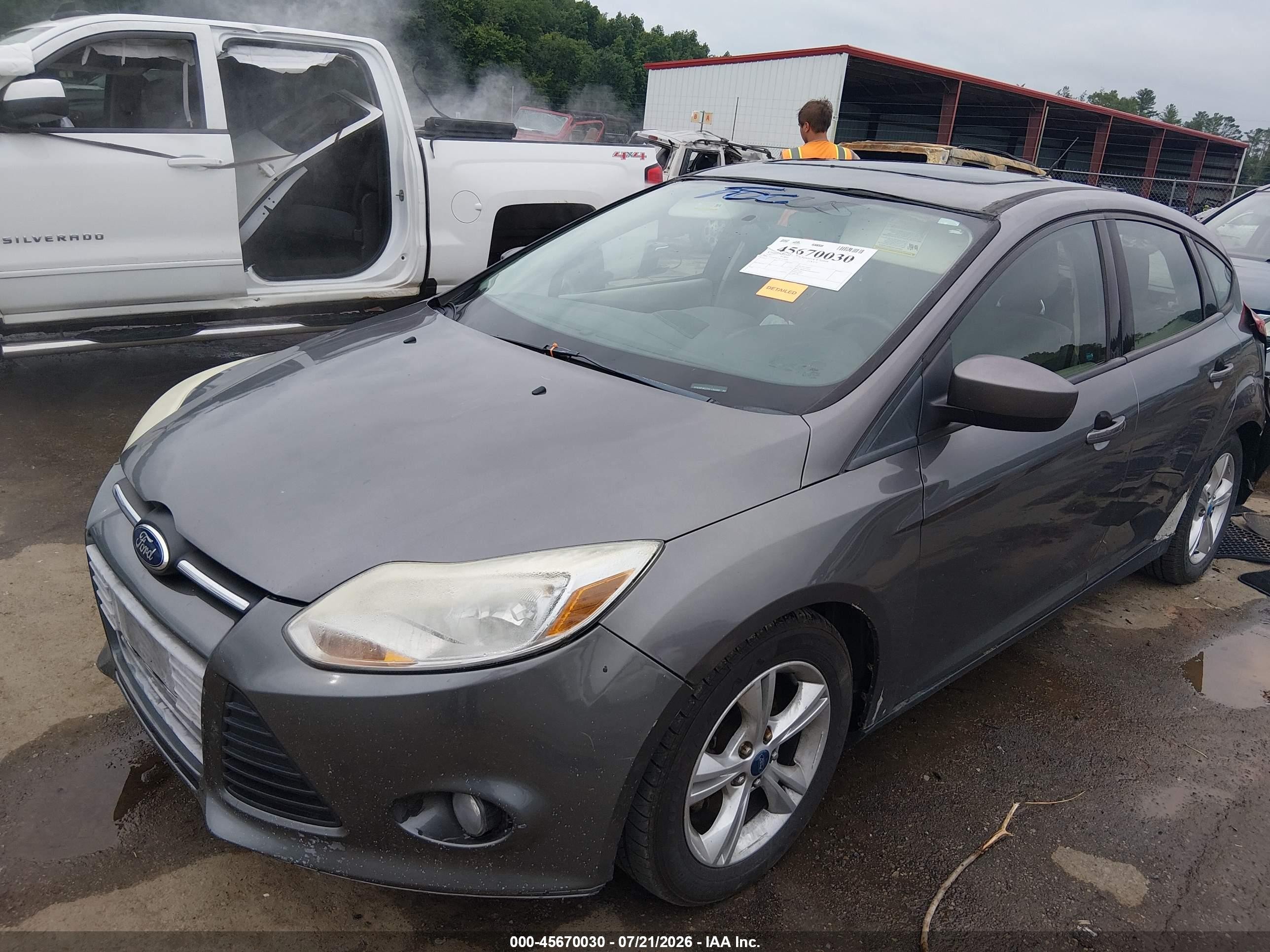 2012 Ford Focus Se Gray vin: 1FAHP3K27CL134480