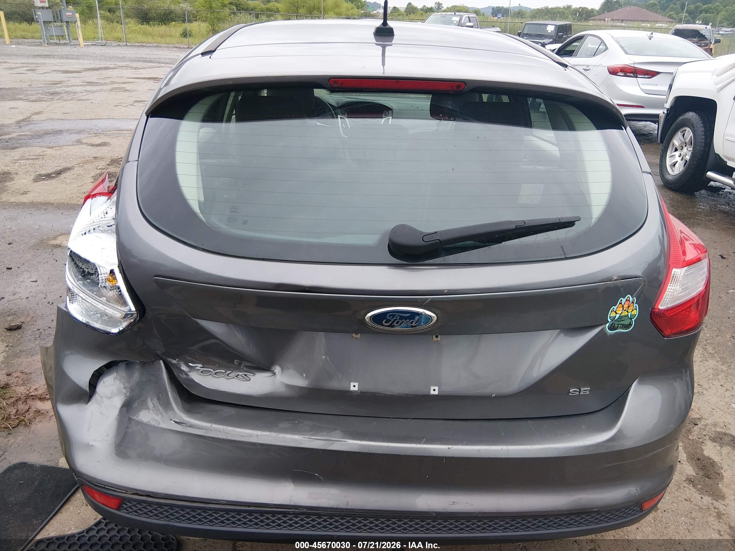 2012 Ford Focus Se Gray vin: 1FAHP3K27CL134480