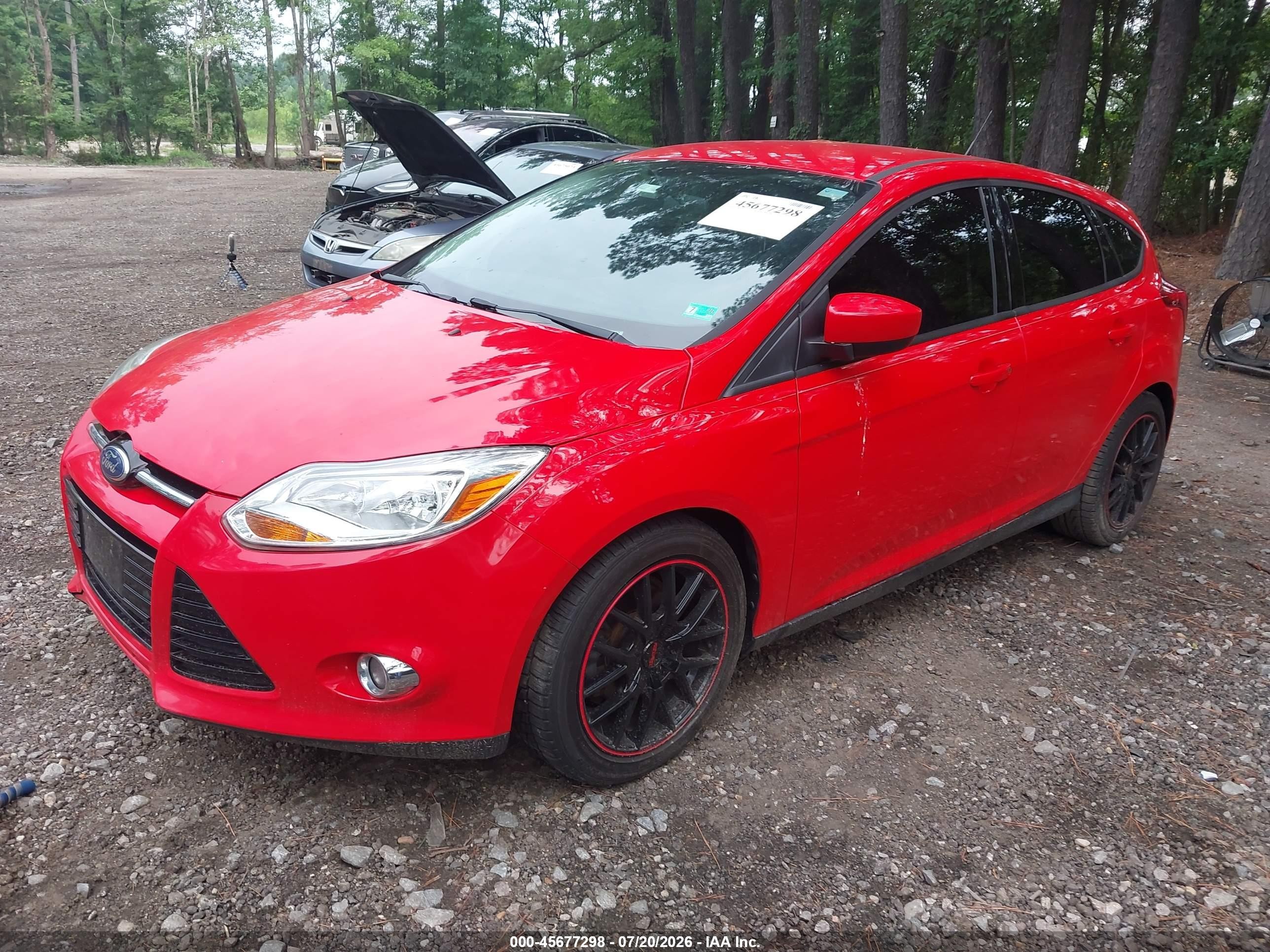 2012 Ford Focus Se Red vin: 1FAHP3K27CL171724