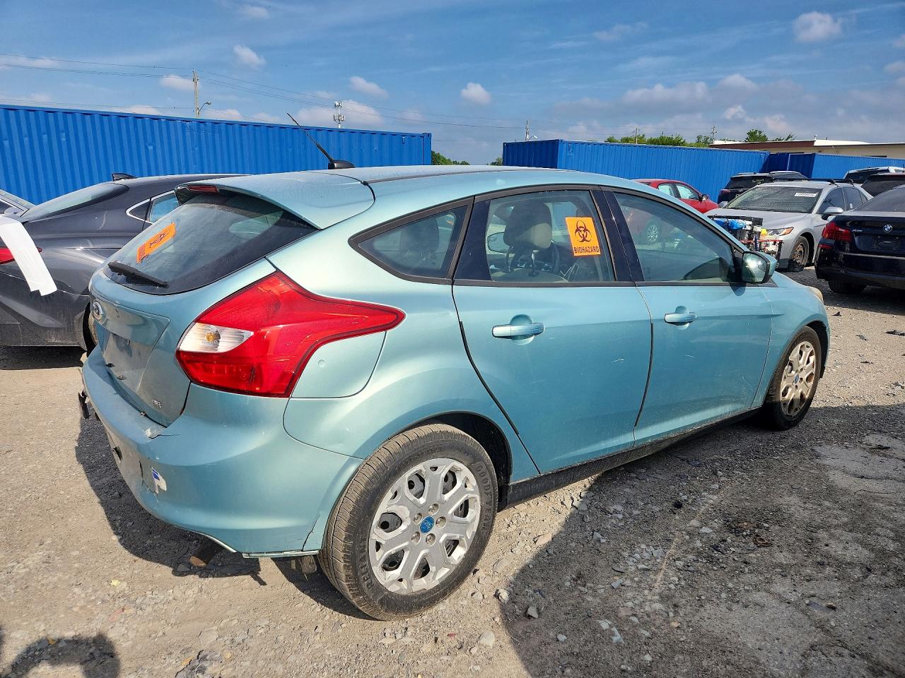2012 Ford Focus Se Turquoise vin: 1FAHP3K27CL240489