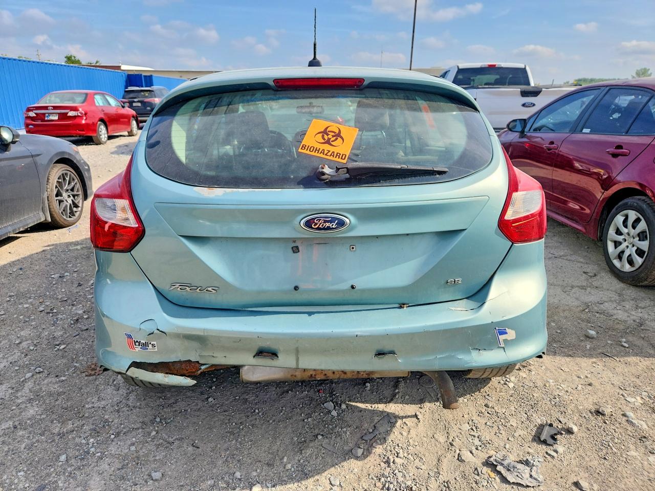 2012 Ford Focus Se Turquoise vin: 1FAHP3K27CL240489