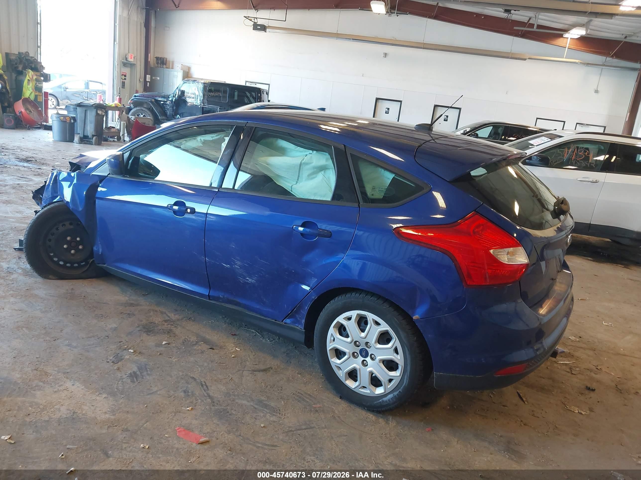 2012 Ford Focus Se Blue vin: 1FAHP3K27CL249760