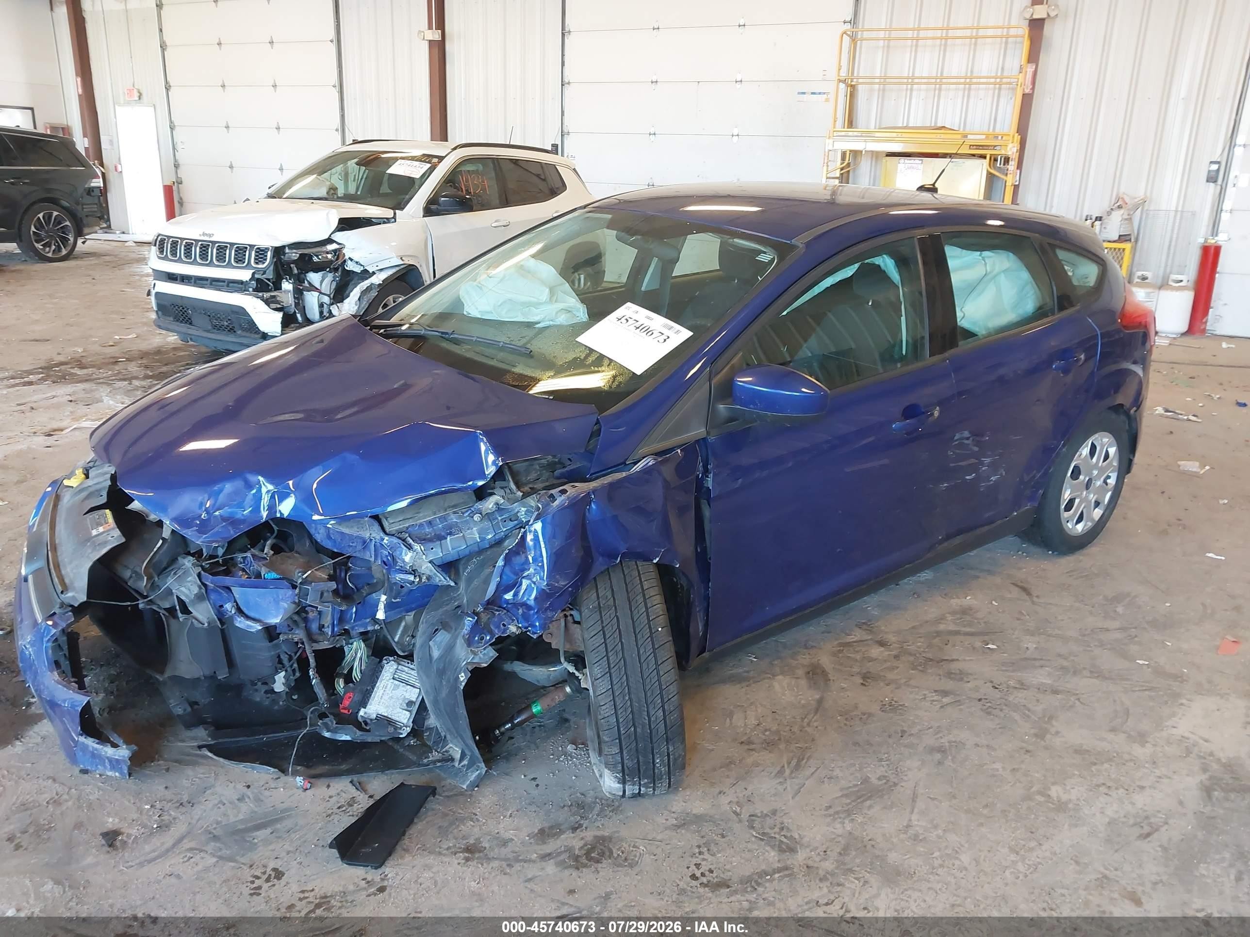 2012 Ford Focus Se Blue vin: 1FAHP3K27CL249760