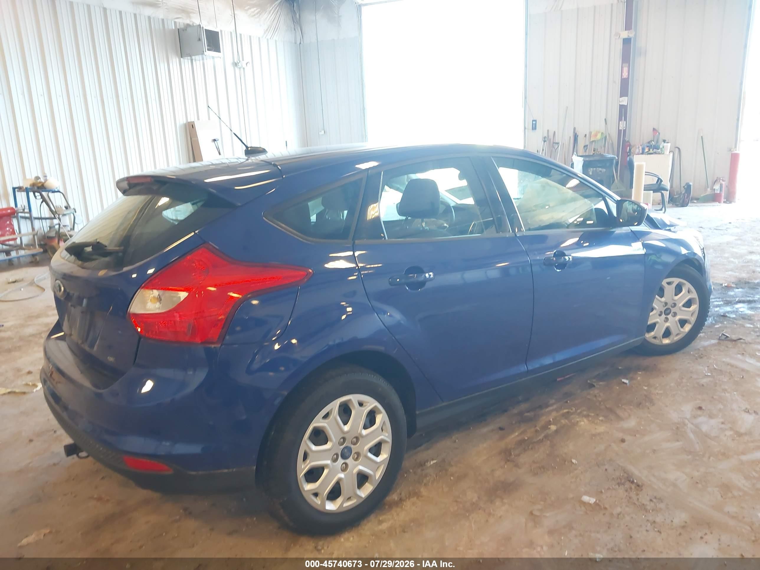 2012 Ford Focus Se Blue vin: 1FAHP3K27CL249760