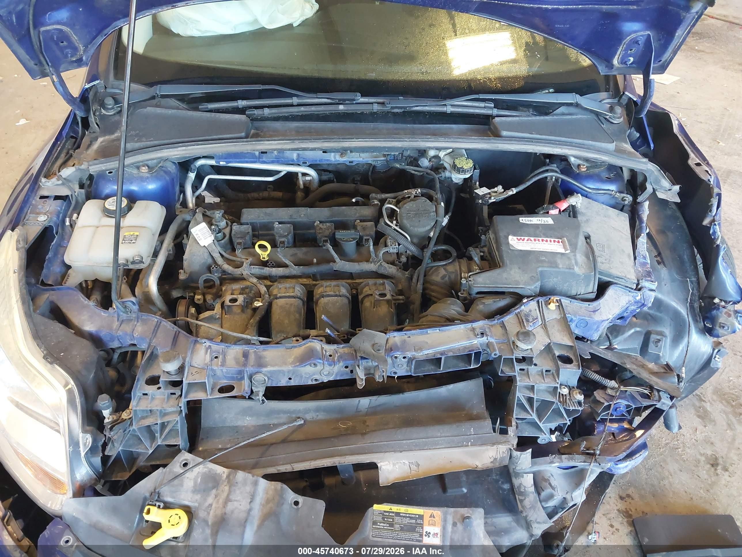 2012 Ford Focus Se Blue vin: 1FAHP3K27CL249760