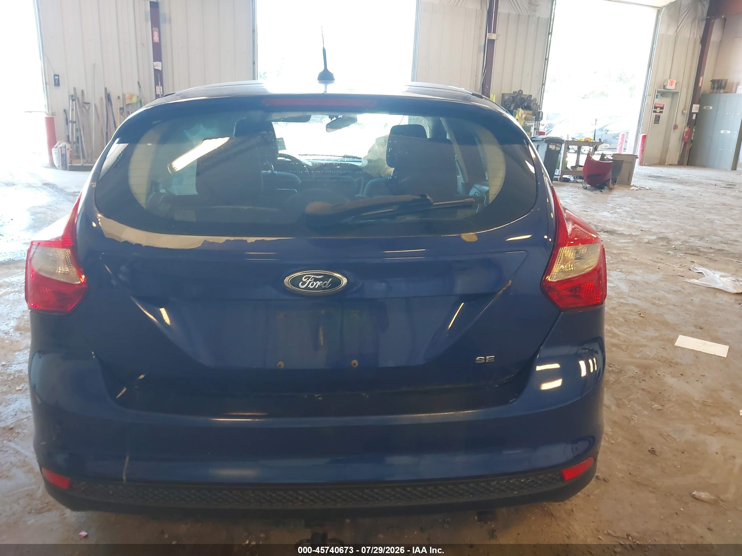2012 Ford Focus Se Blue vin: 1FAHP3K27CL249760