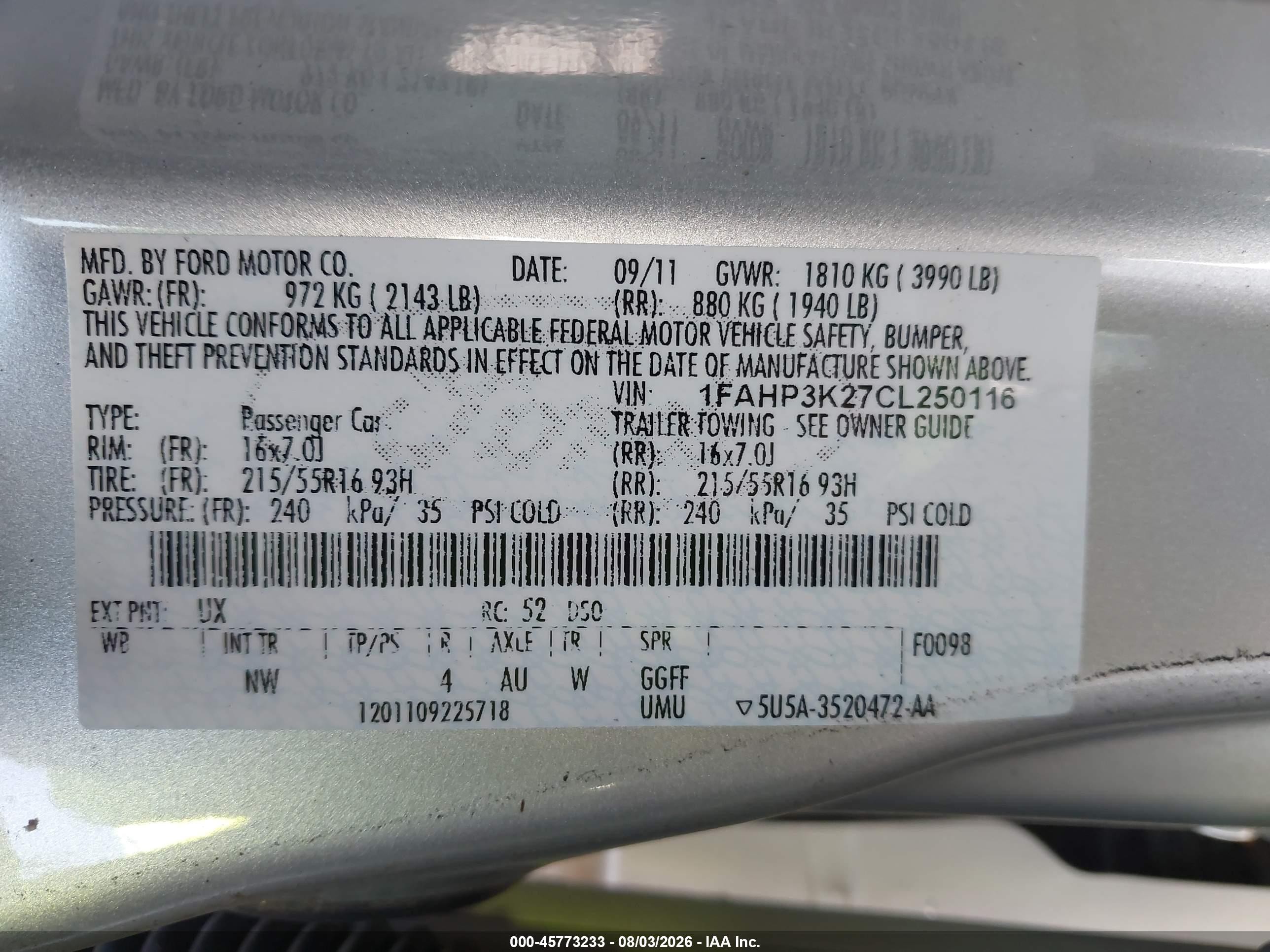 2012 Ford Focus Se Silver vin: 1FAHP3K27CL250116