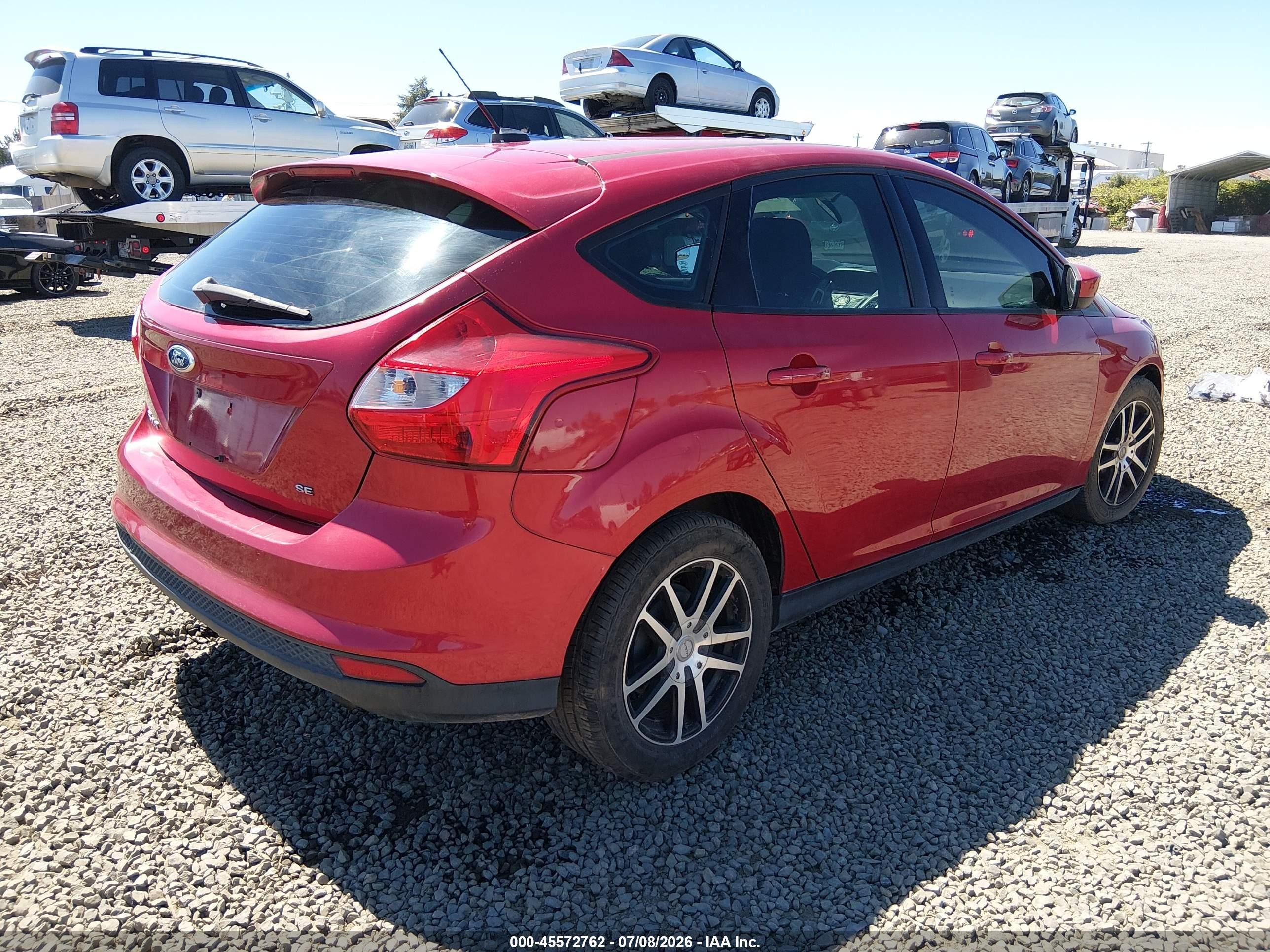 2012 Ford Focus Se Red vin: 1FAHP3K27CL468797