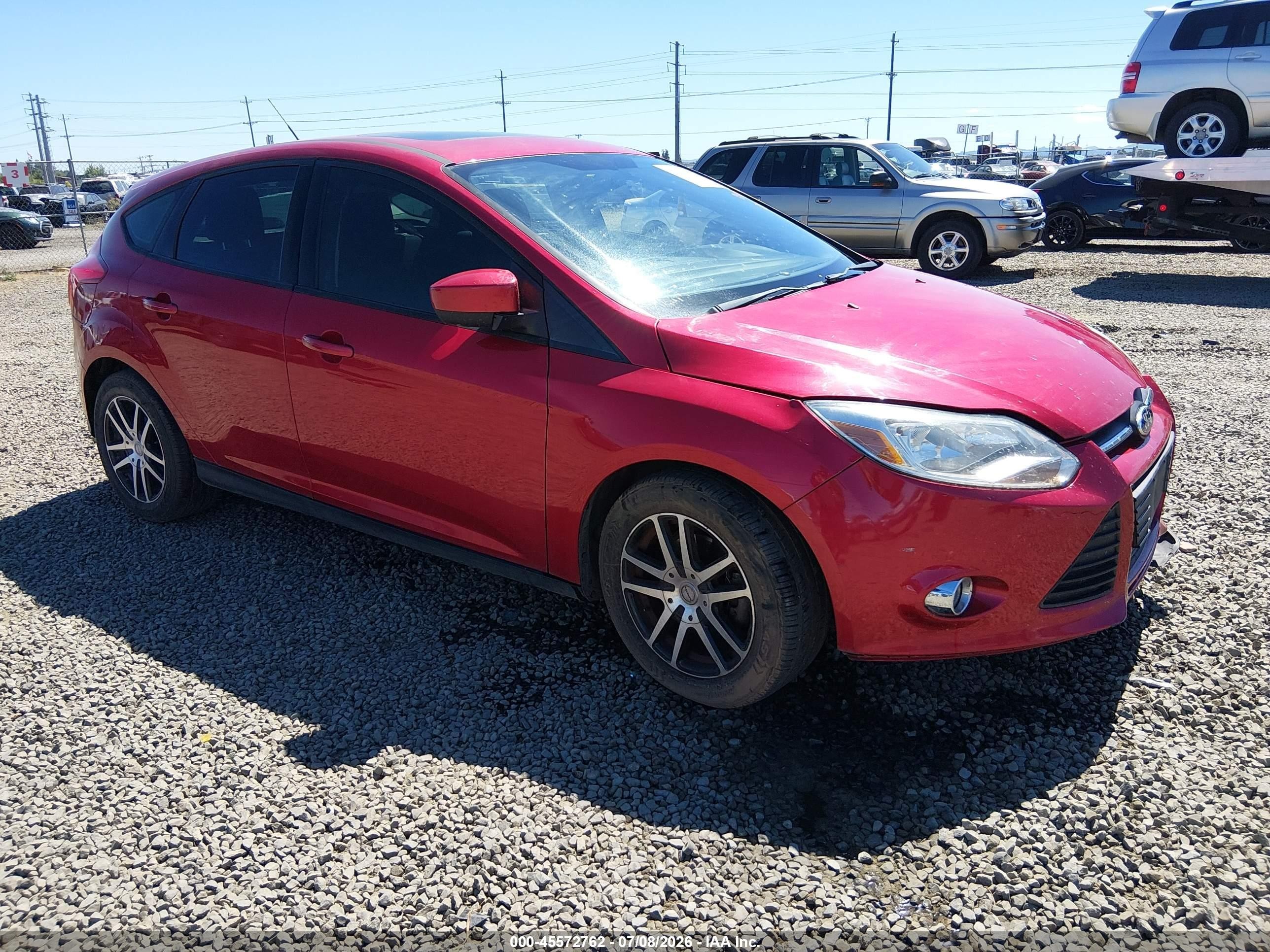 2012 Ford Focus Se Red vin: 1FAHP3K27CL468797