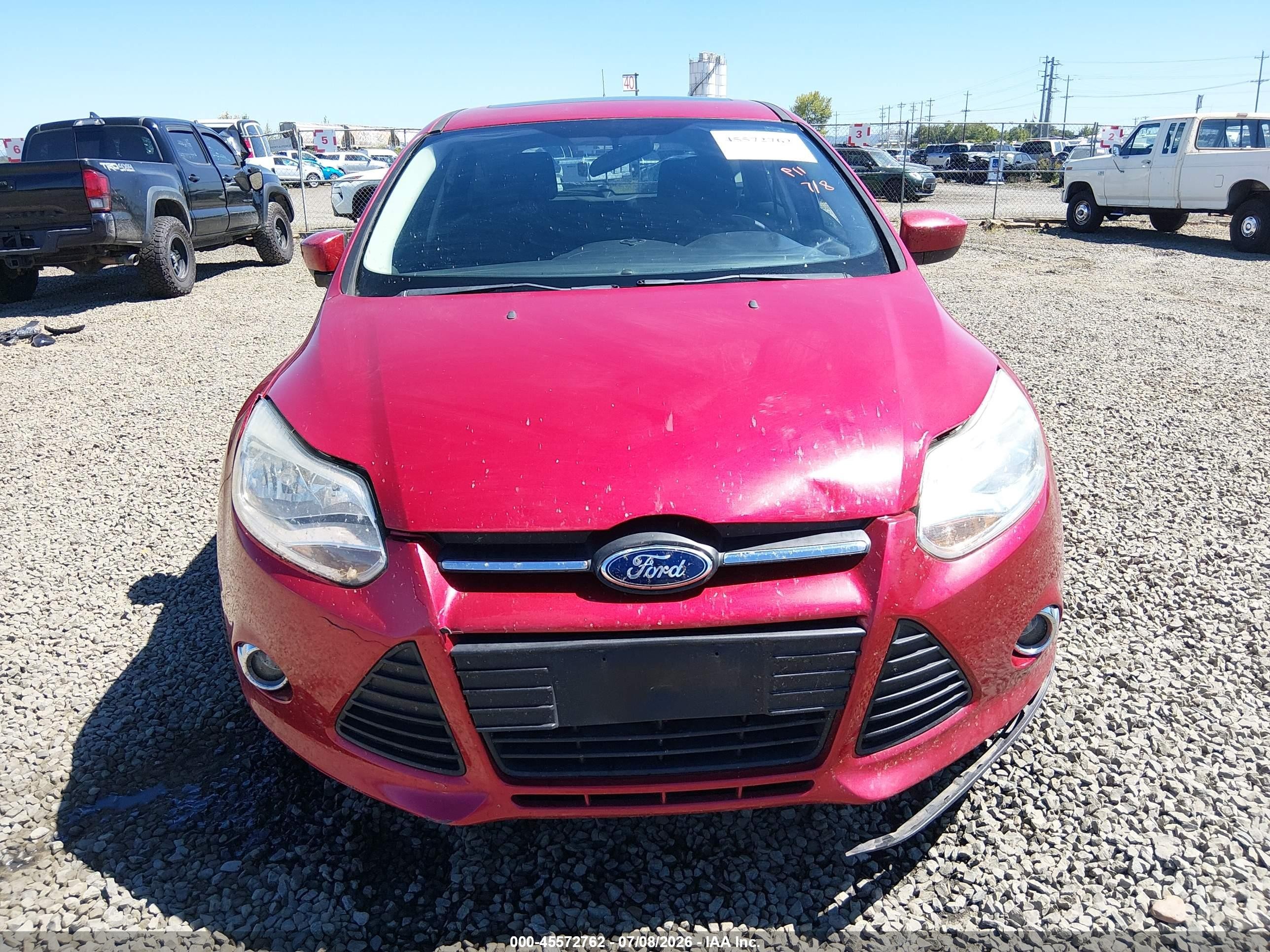 2012 Ford Focus Se Red vin: 1FAHP3K27CL468797